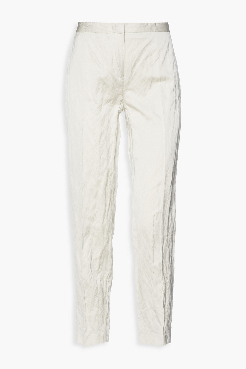 Fabiana Filippi Woman Crinkled-twill Tapered Pants Ivory Size 42