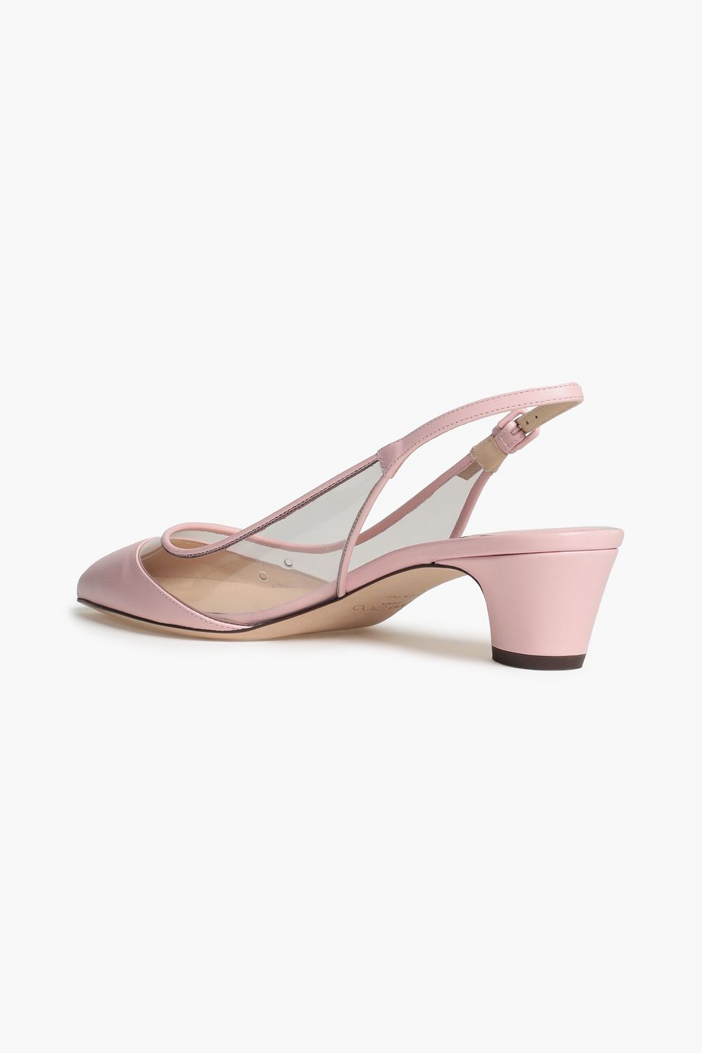 JIMMY CHOO Gemma 40 PVC-paneled leather slingback pumps