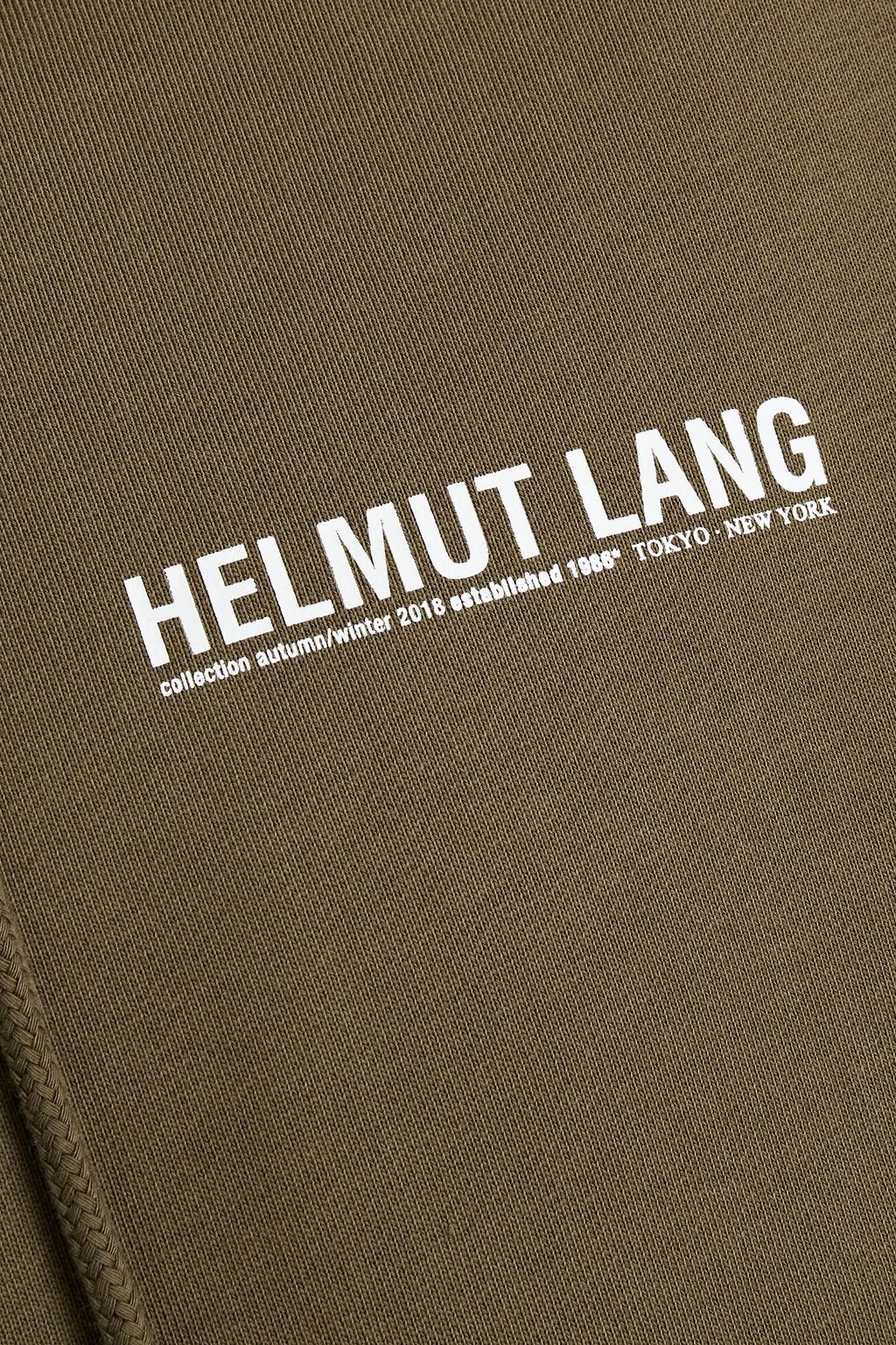 HELMUT LANG Printed French cotton-terry hoodie