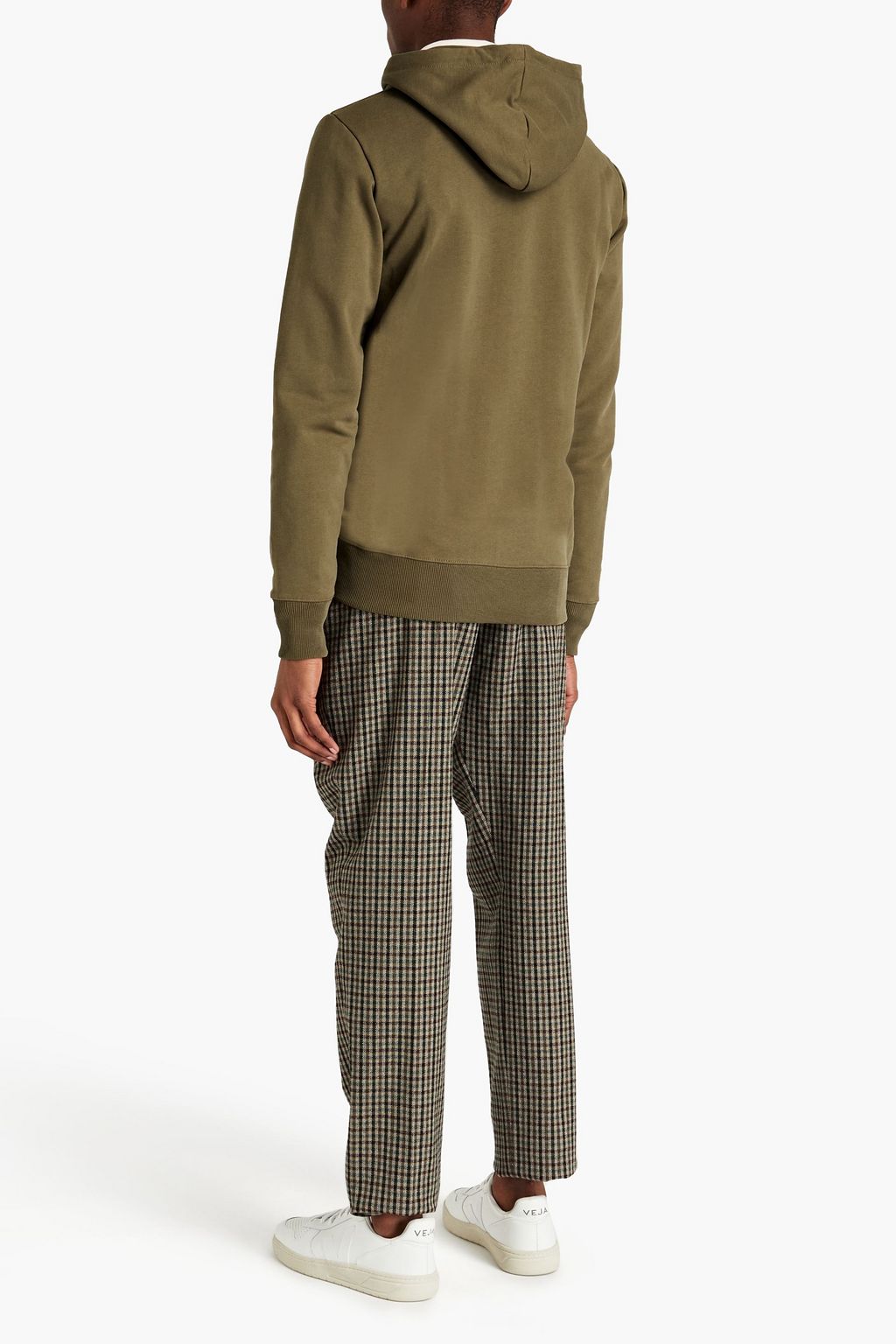 HELMUT LANG Printed French cotton-terry hoodie