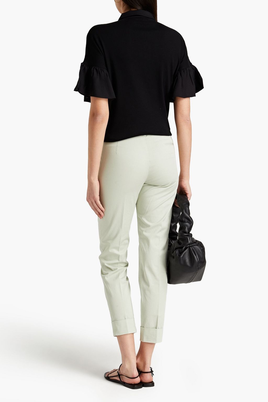 FABIANA FILIPPI Stretch-cotton twill tapered pants