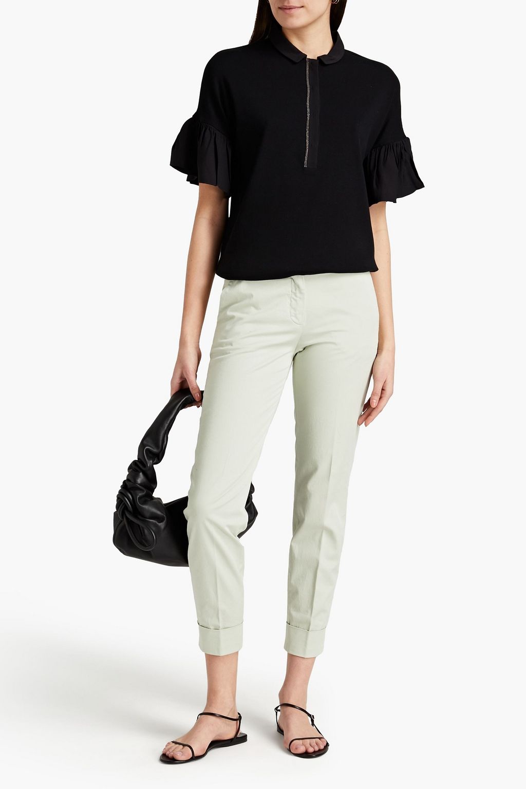 FABIANA FILIPPI Stretch-cotton twill tapered pants