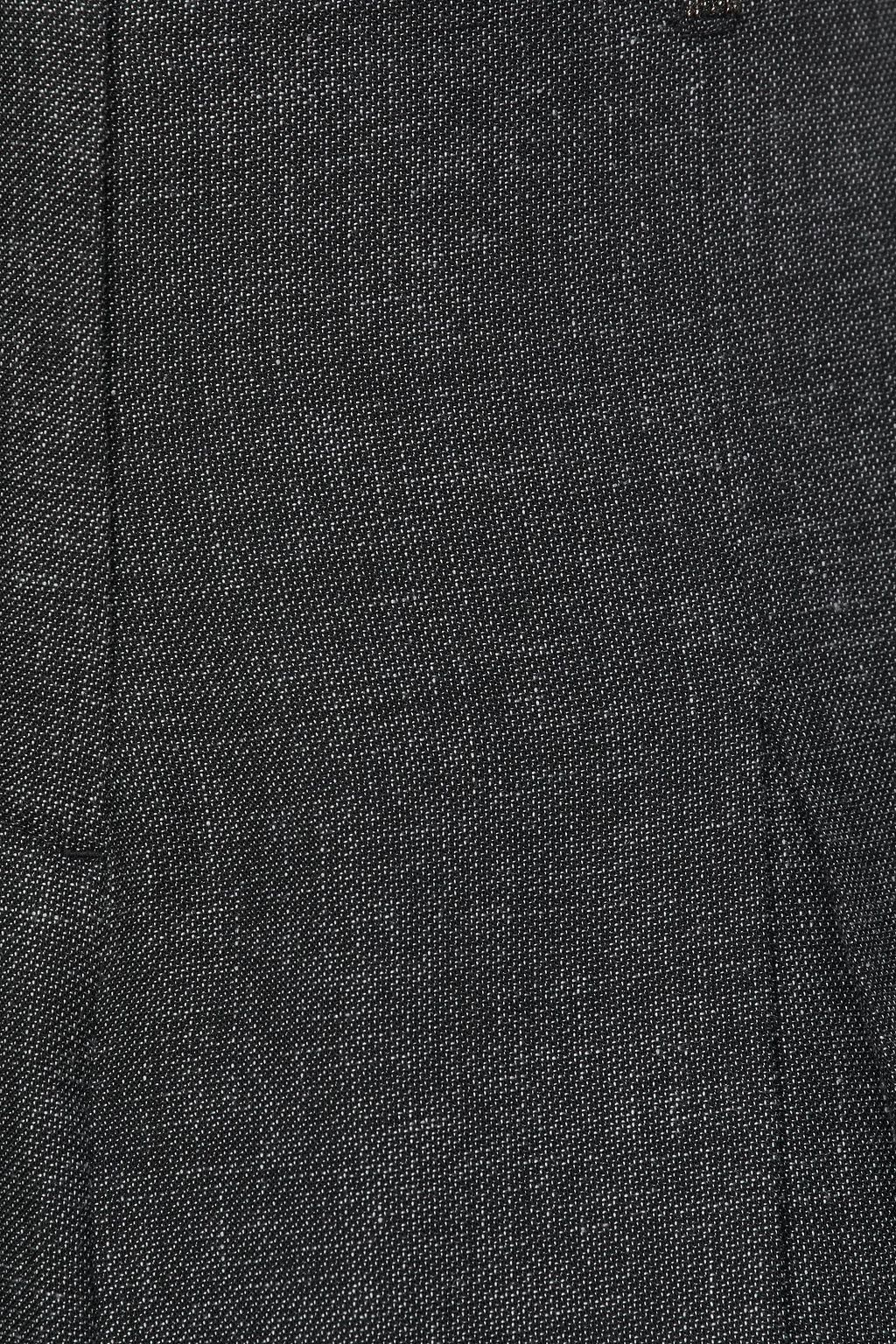 FABIANA FILIPPI Pleated embellished wool, linen and silk-blend culottes