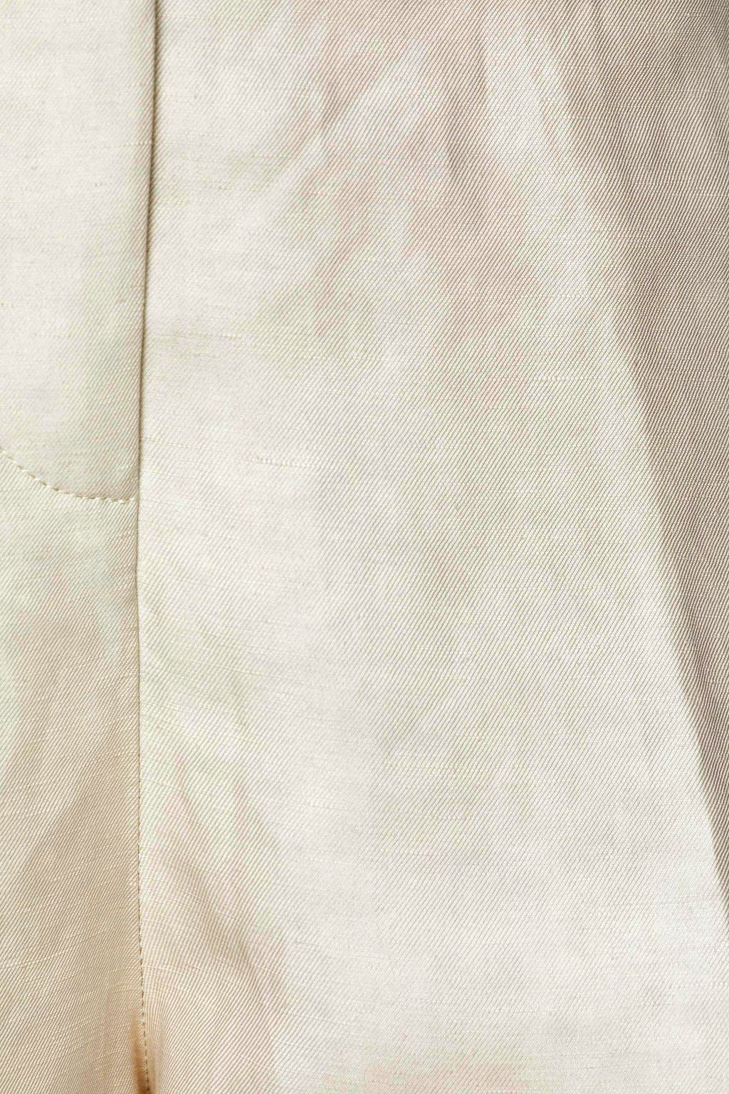 FABIANA FILIPPI Cropped bead-embellished linen-blend tapered pants