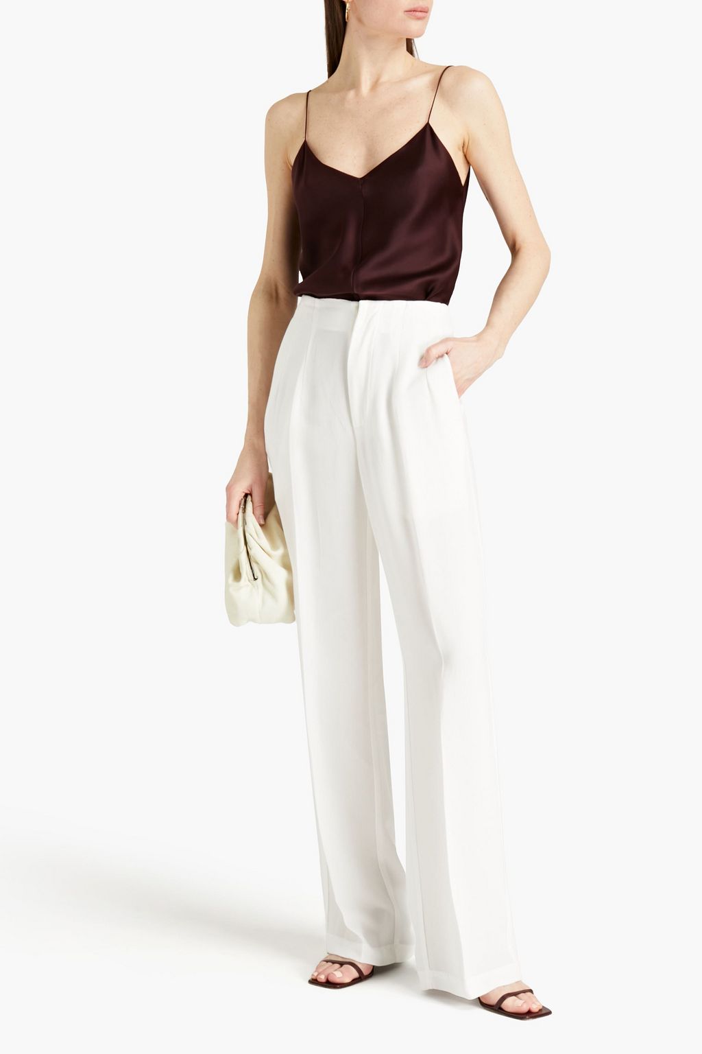 GENTRYPORTOFINO Crepe wide-leg pants