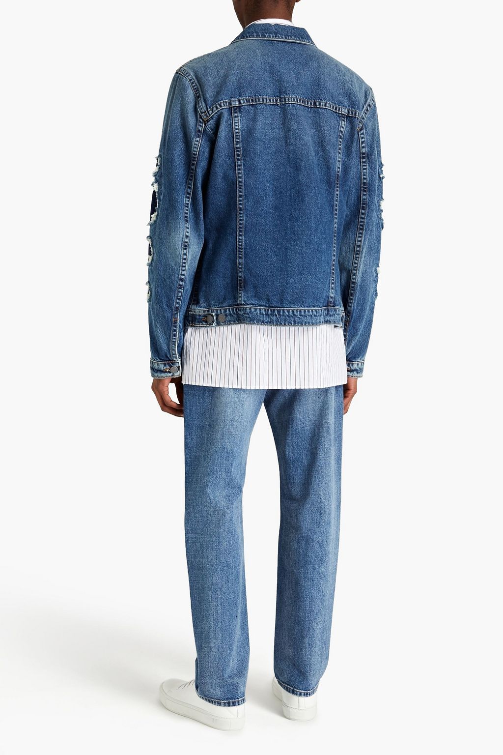 HELMUT LANG Distressed denim jacket
