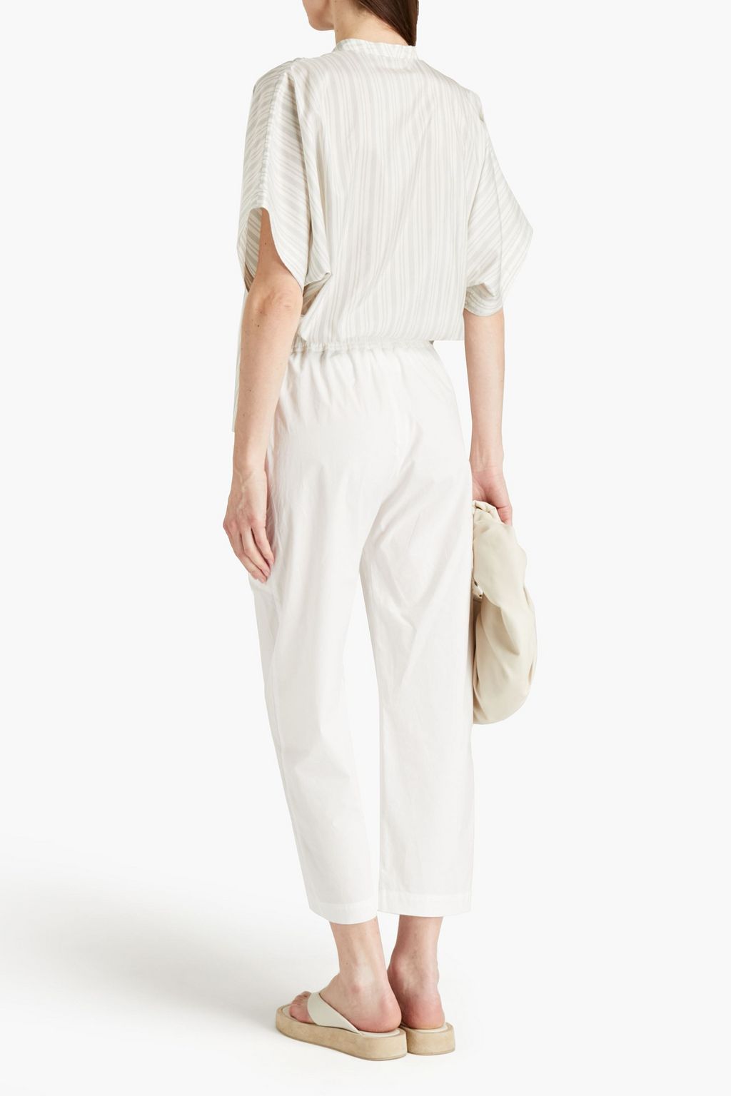 GENTRYPORTOFINO Cropped cotton-poplin straight-leg pants