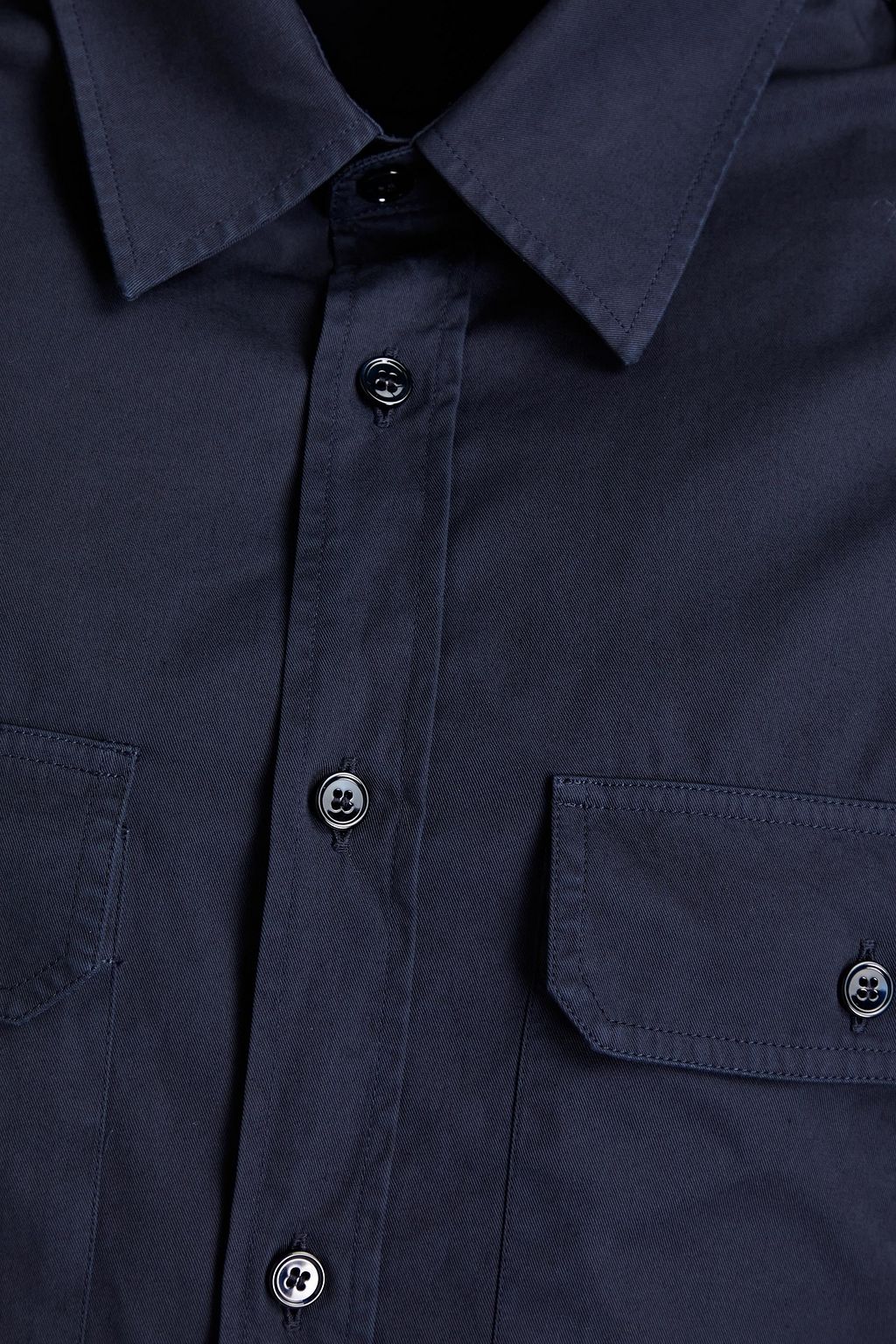 HELMUT LANG Buckel-embellished cotton-poplin shirt