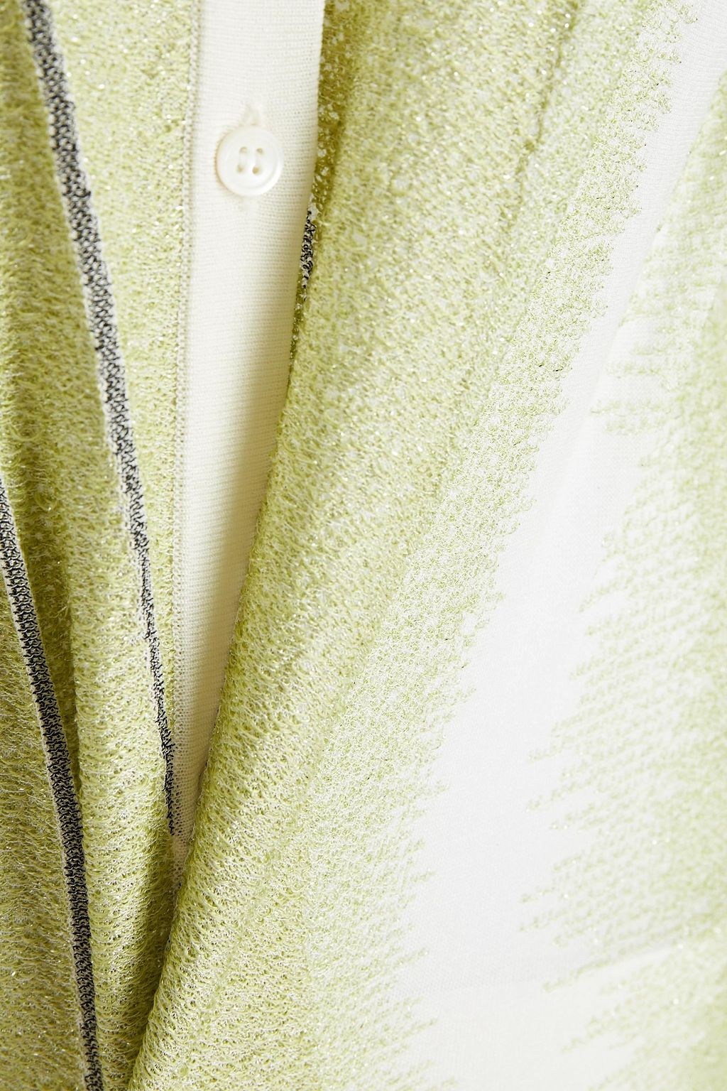 GENTRYPORTOFINO Metallic crochet-knit cardigan