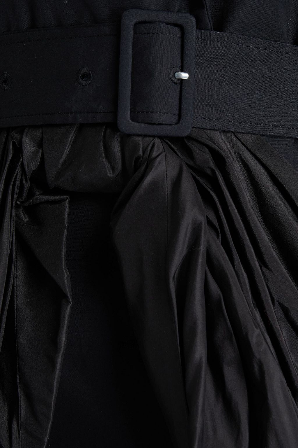 SIMONE ROCHA Taffeta-paneled bow-embellished cotton-poplin trench coat