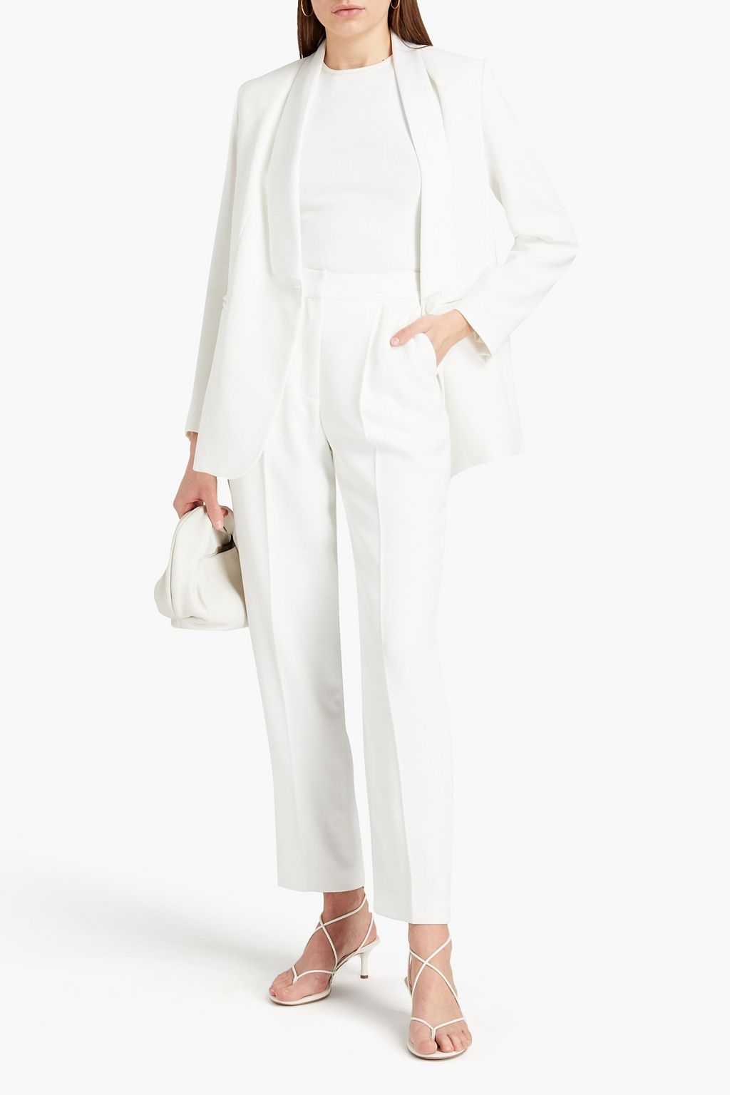CLAUDIE PIERLOT Pleated crepe tapered pants