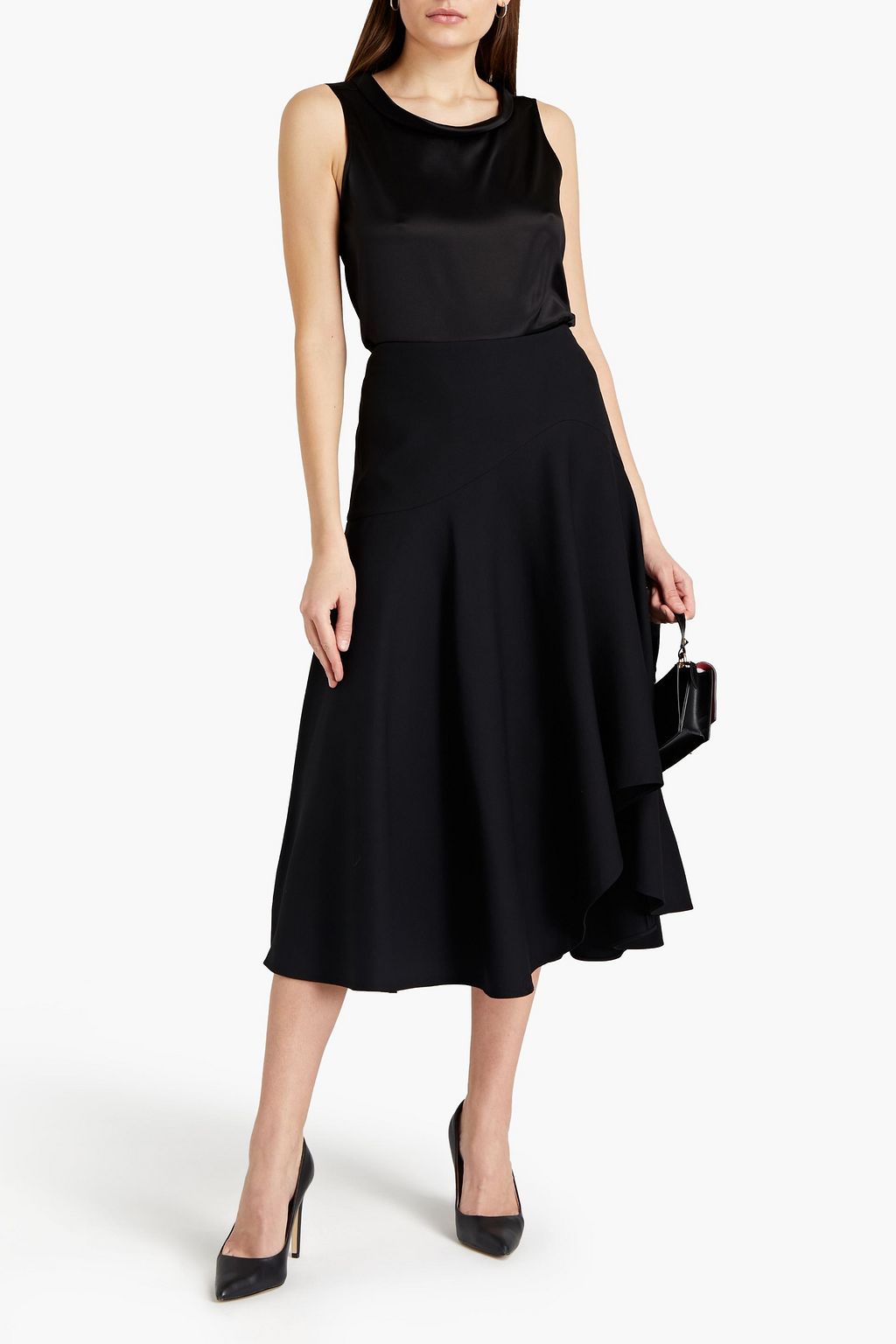 MCQUEEN Wool-blend midi skirt