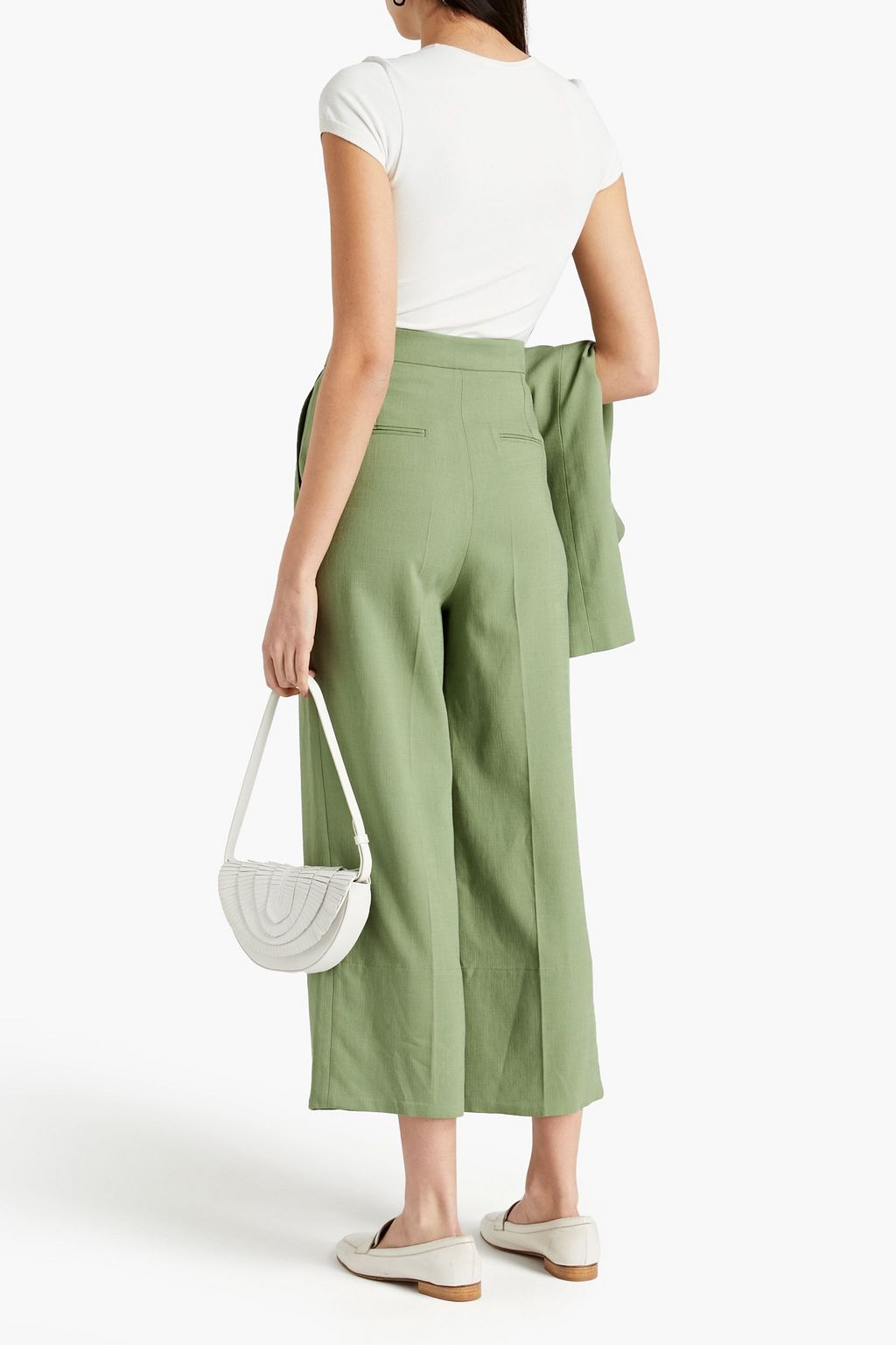 CLAUDIE PIERLOT Cropped woven wide-leg pants