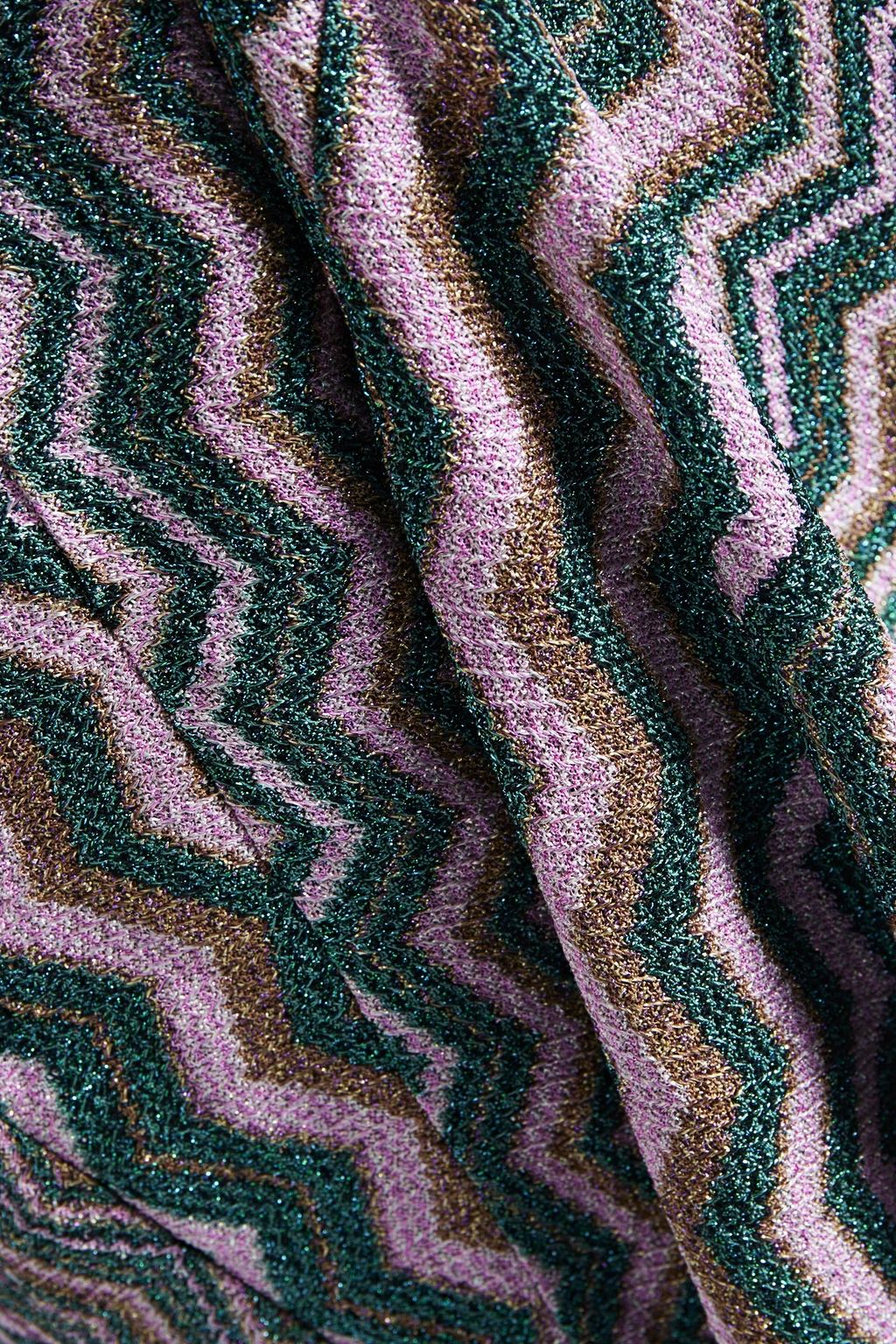 MISSONI Metallic crochet-knit maxi skirt