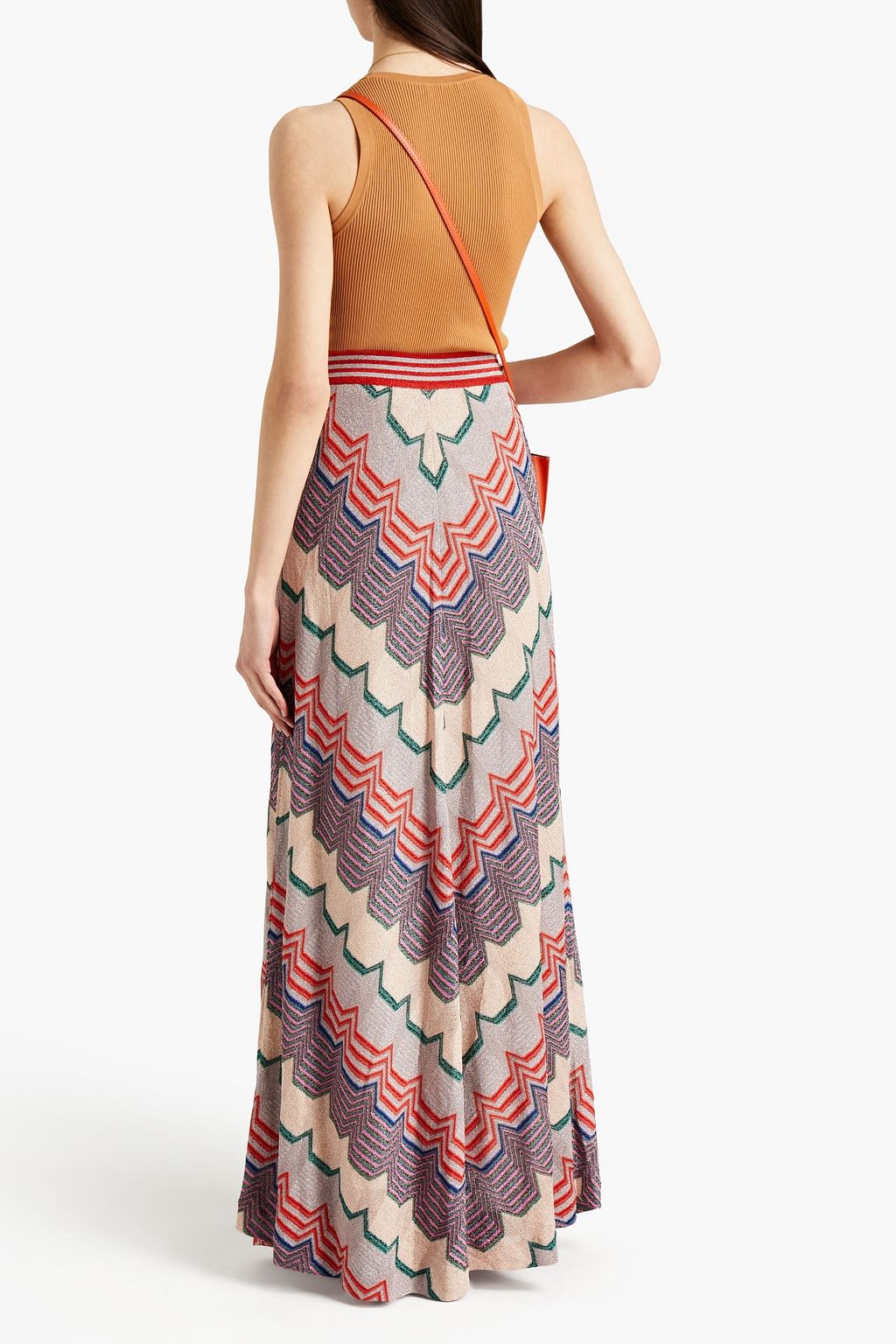 MISSONI Metallic crochet-knit maxi skirt