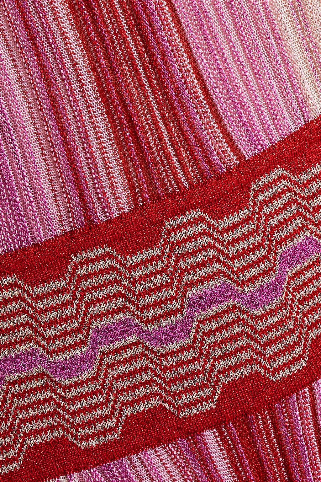 MISSONI Metallic ribbed-knit maxi dress