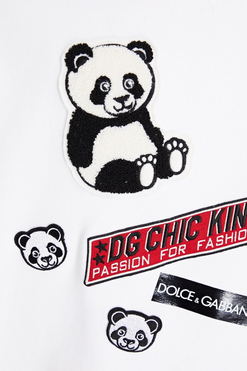 DOLCE&GABBANA Appliquéd French cotton-terry hoodie