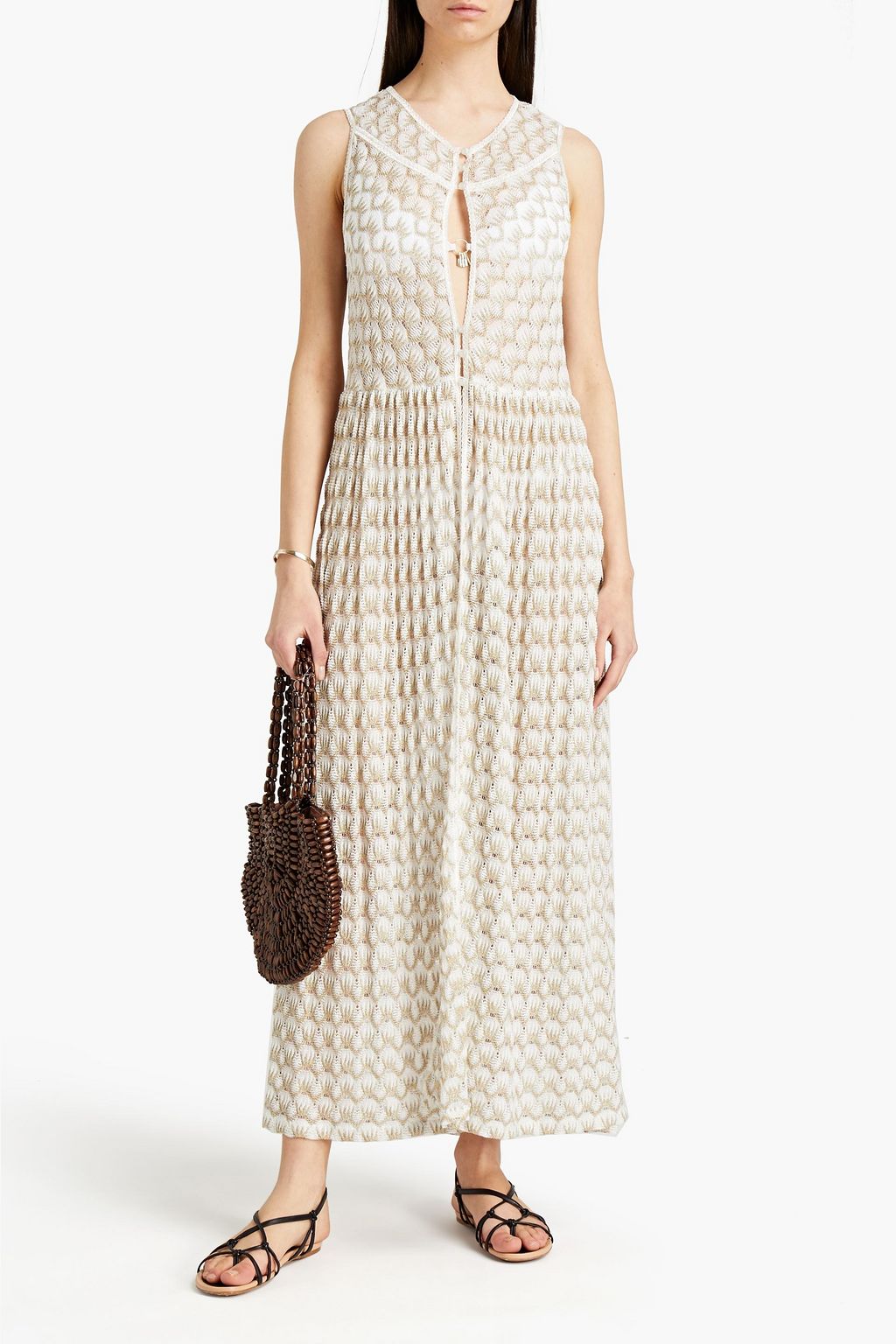 MISSONI MARE Mare metallic crochet-knit coverup