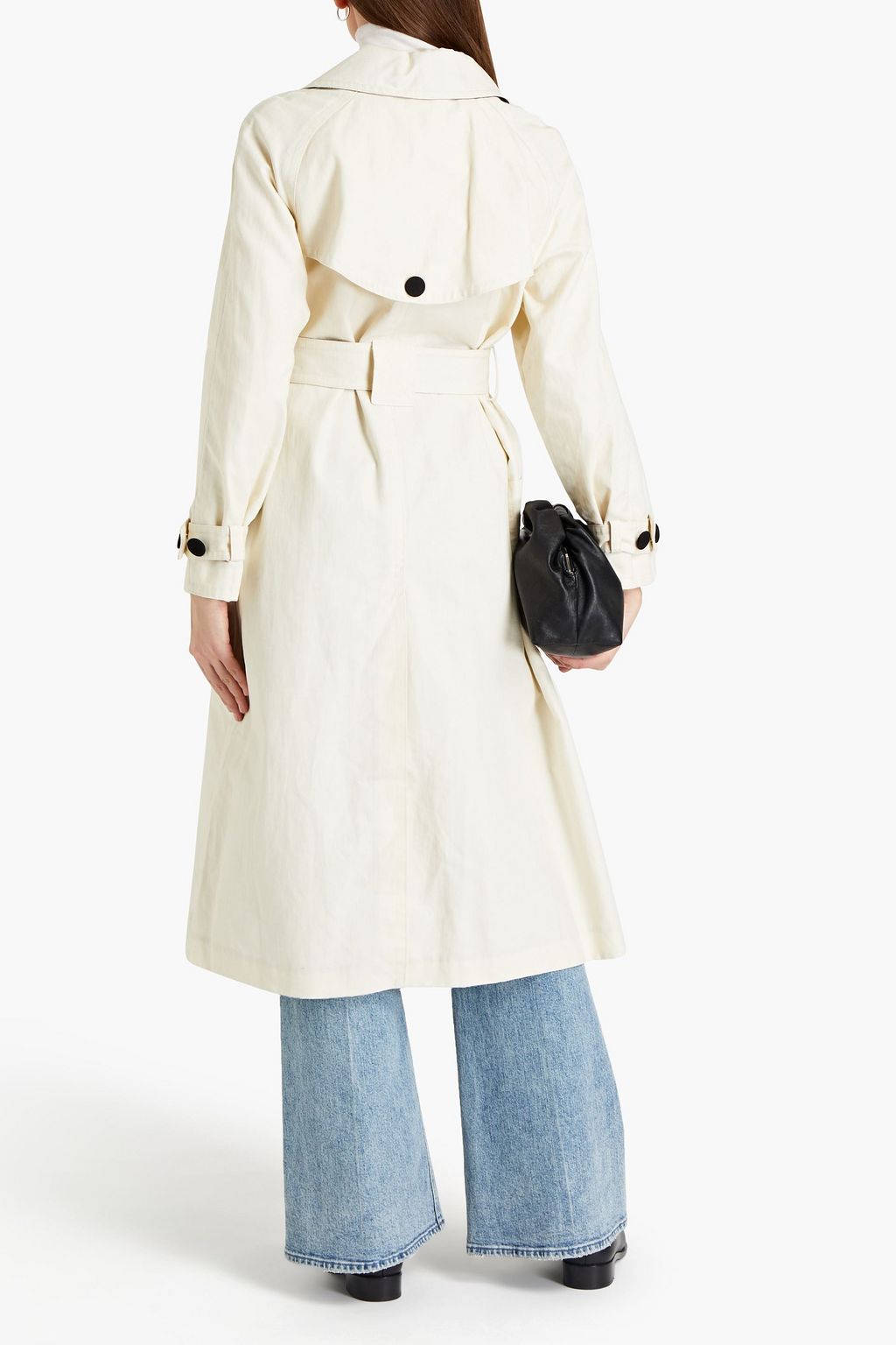 CLAUDIE PIERLOT Gagnant cotton and linen-blend trench coat