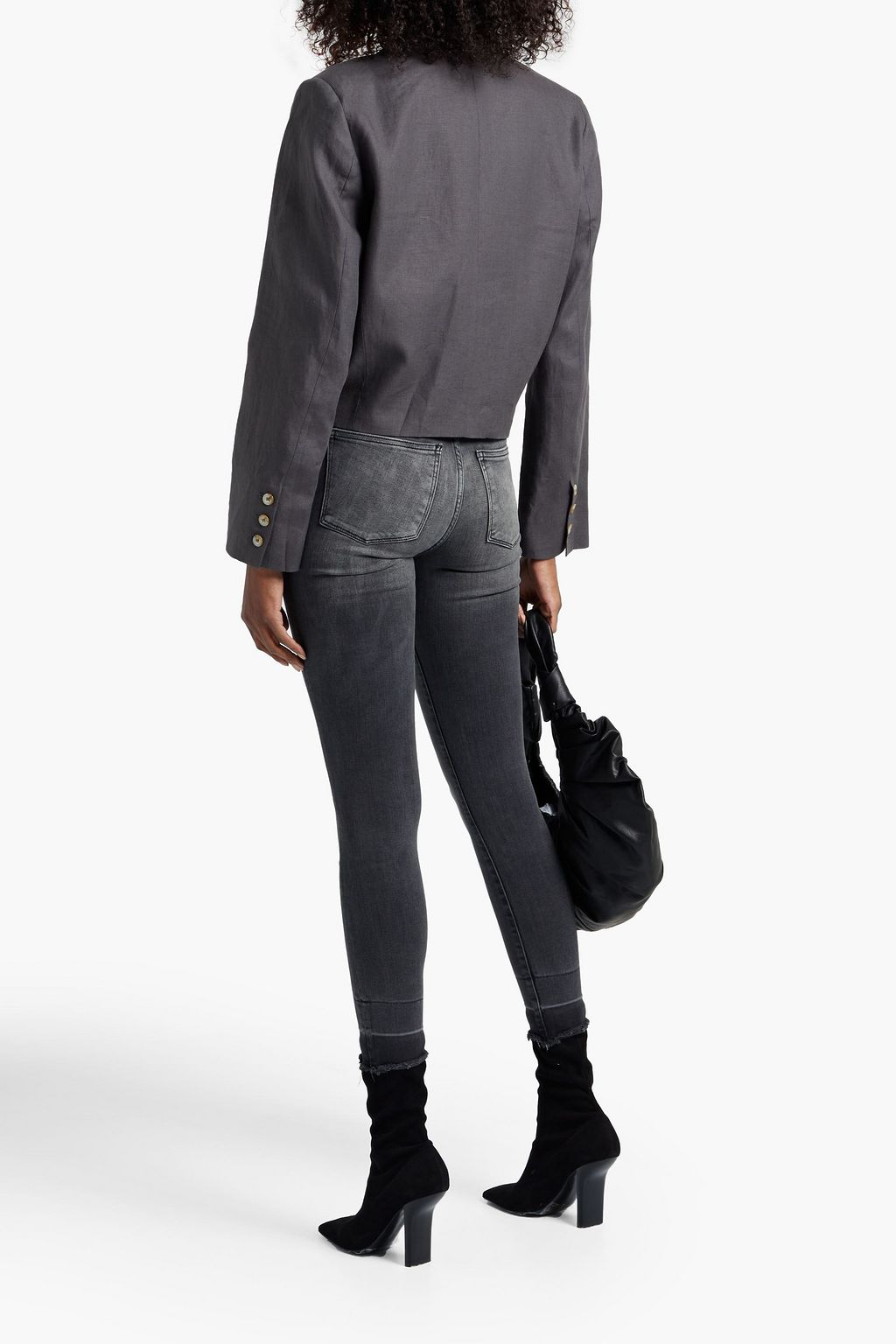 DL1961 Farrow faded frayed mid-rise skinny jeans