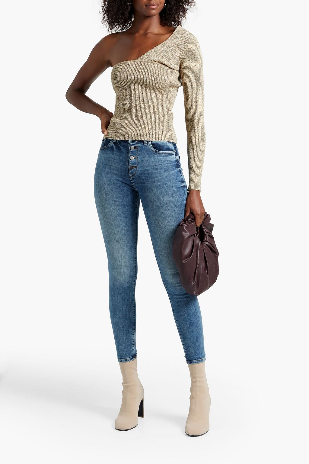 DL1961 Farrow faded high-rise skinny jeans