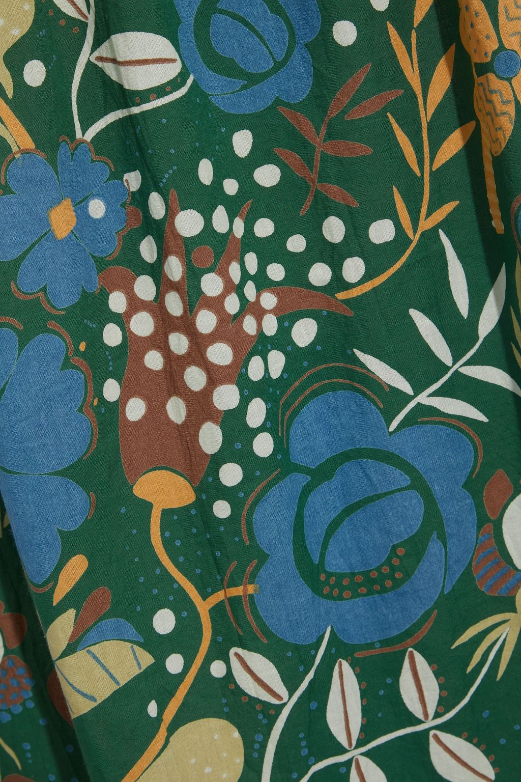 VELVET BY GRAHAM & SPENCER Floral-print cotton-voile dress