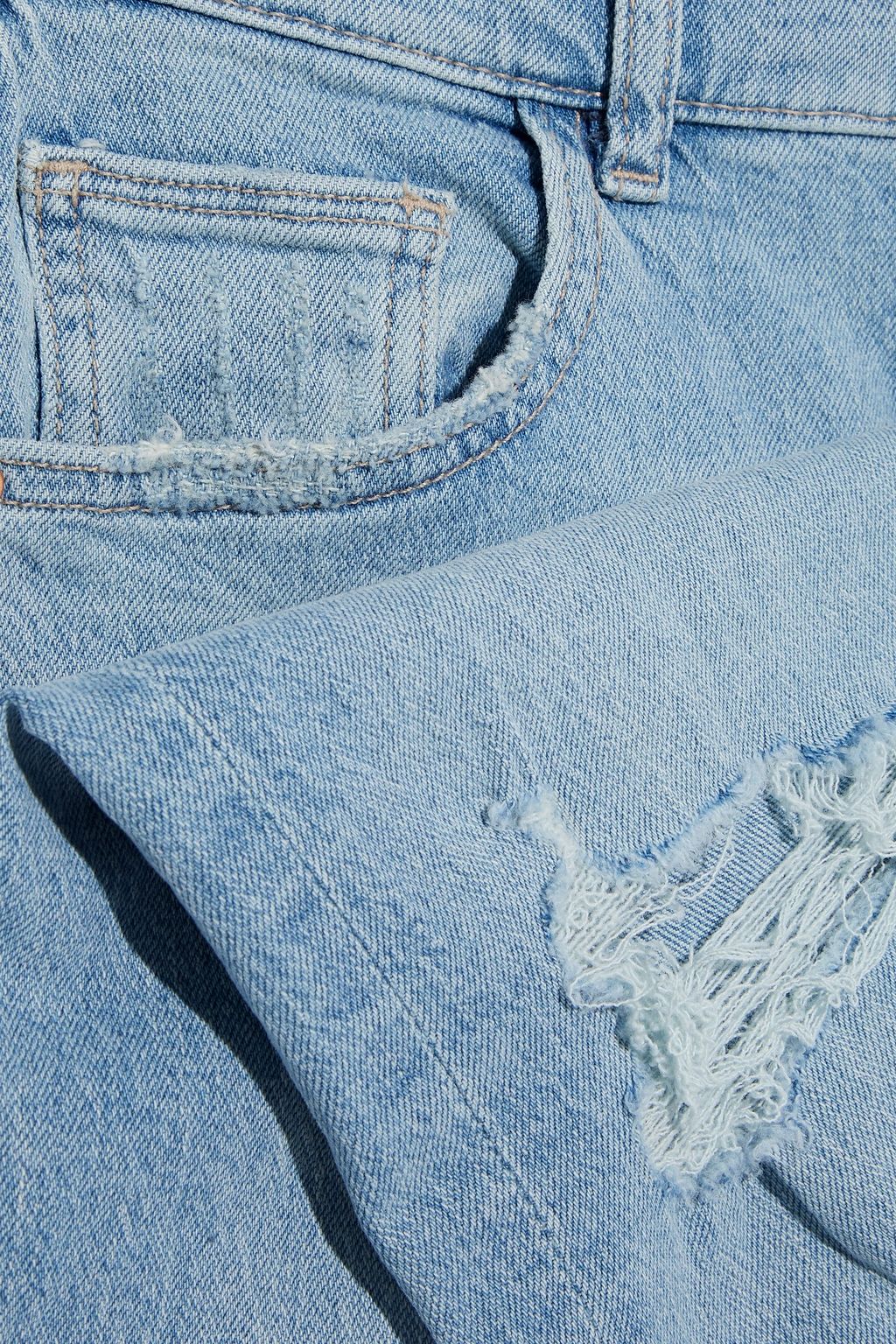 DL1961 Susie distressed high-rise tapered jeans