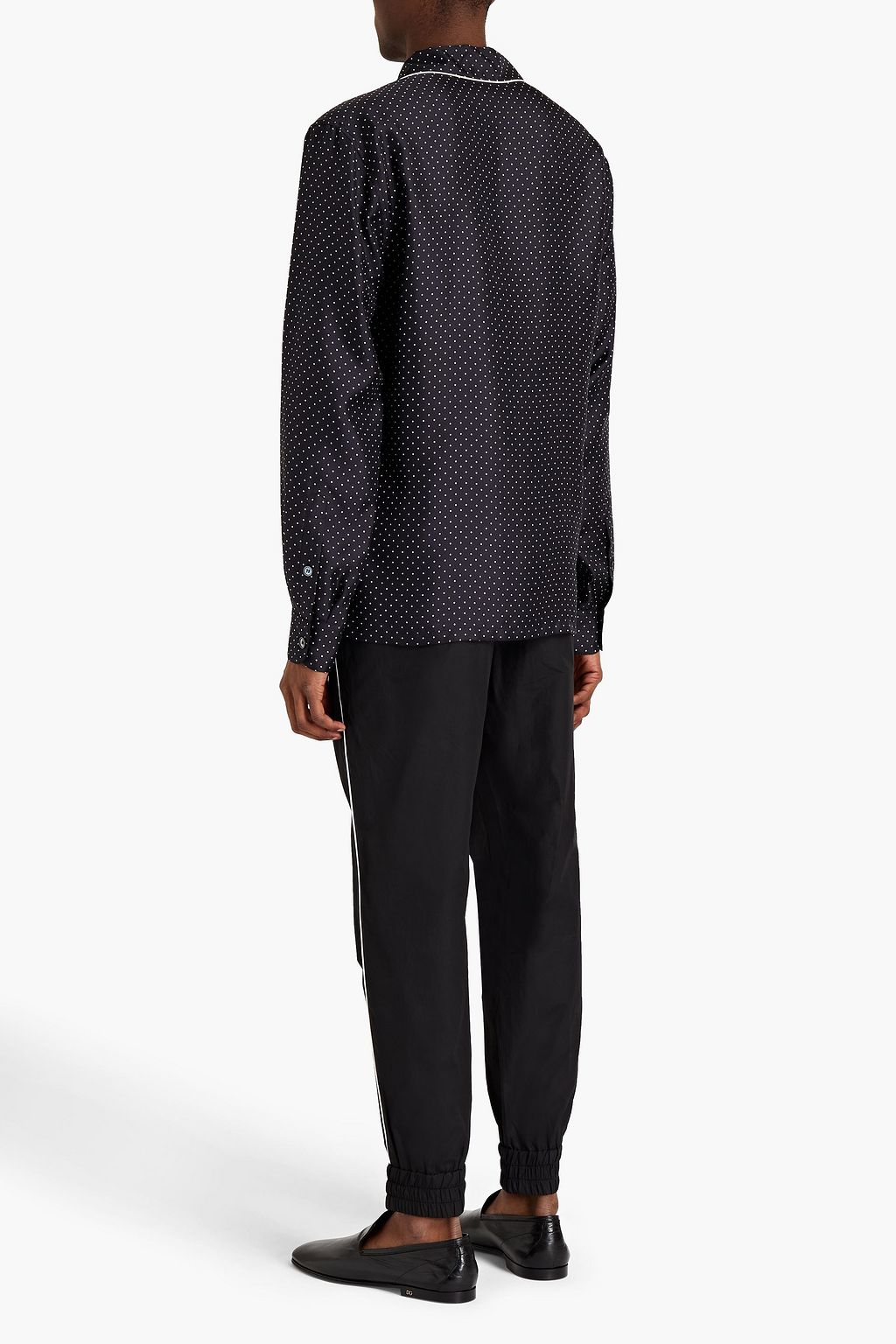 DOLCE&GABBANA Polka-dot silk-satin shirt