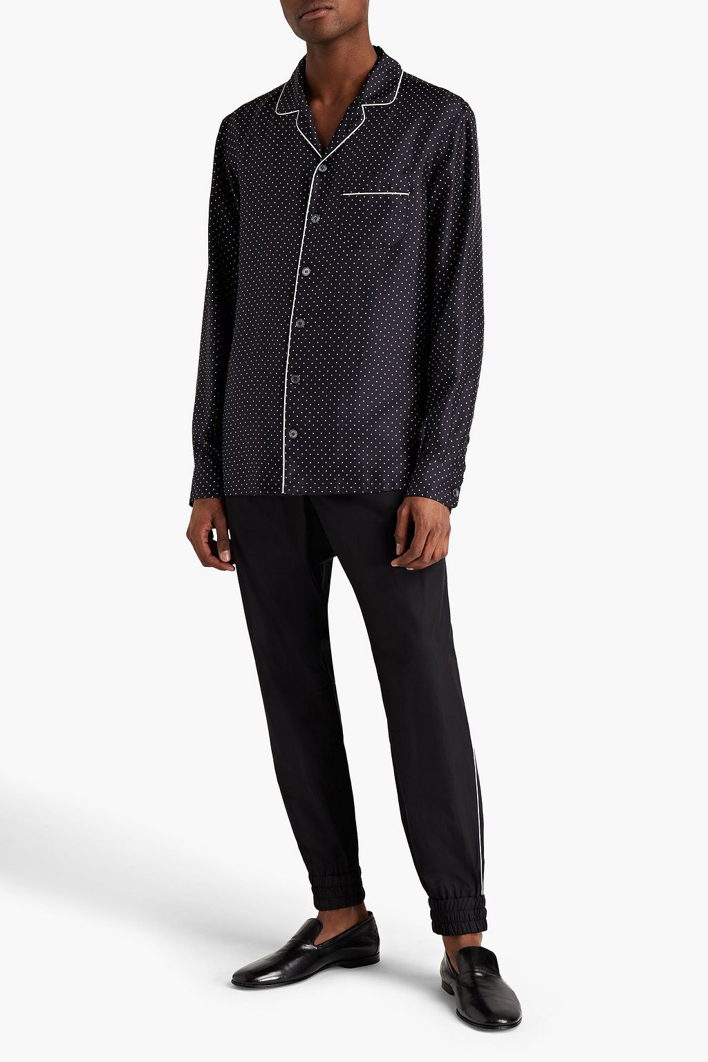 DOLCE&GABBANA Polka-dot silk-satin shirt