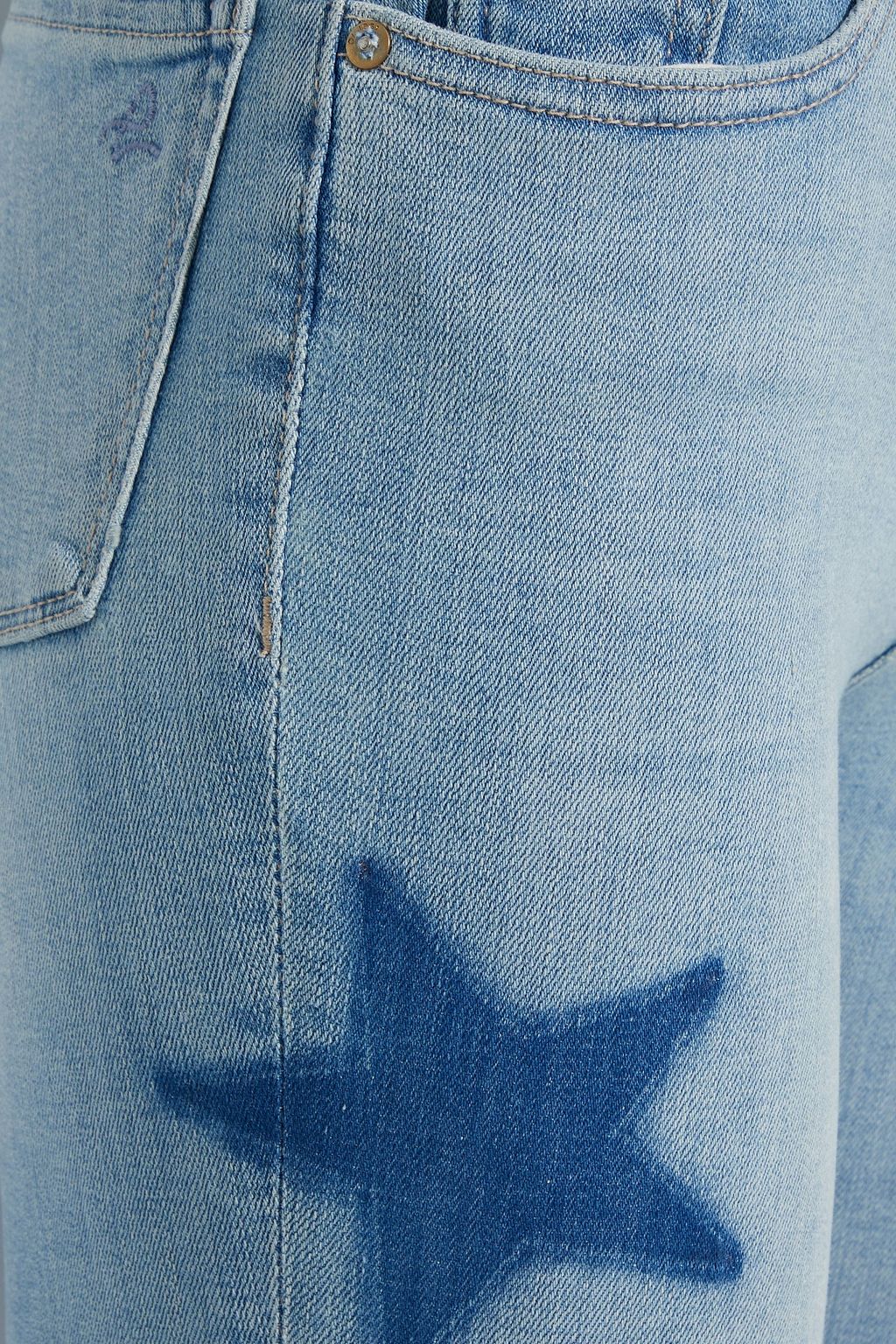 DL1961 Florence cropped appliquéd printed mid-rise skinny jeans