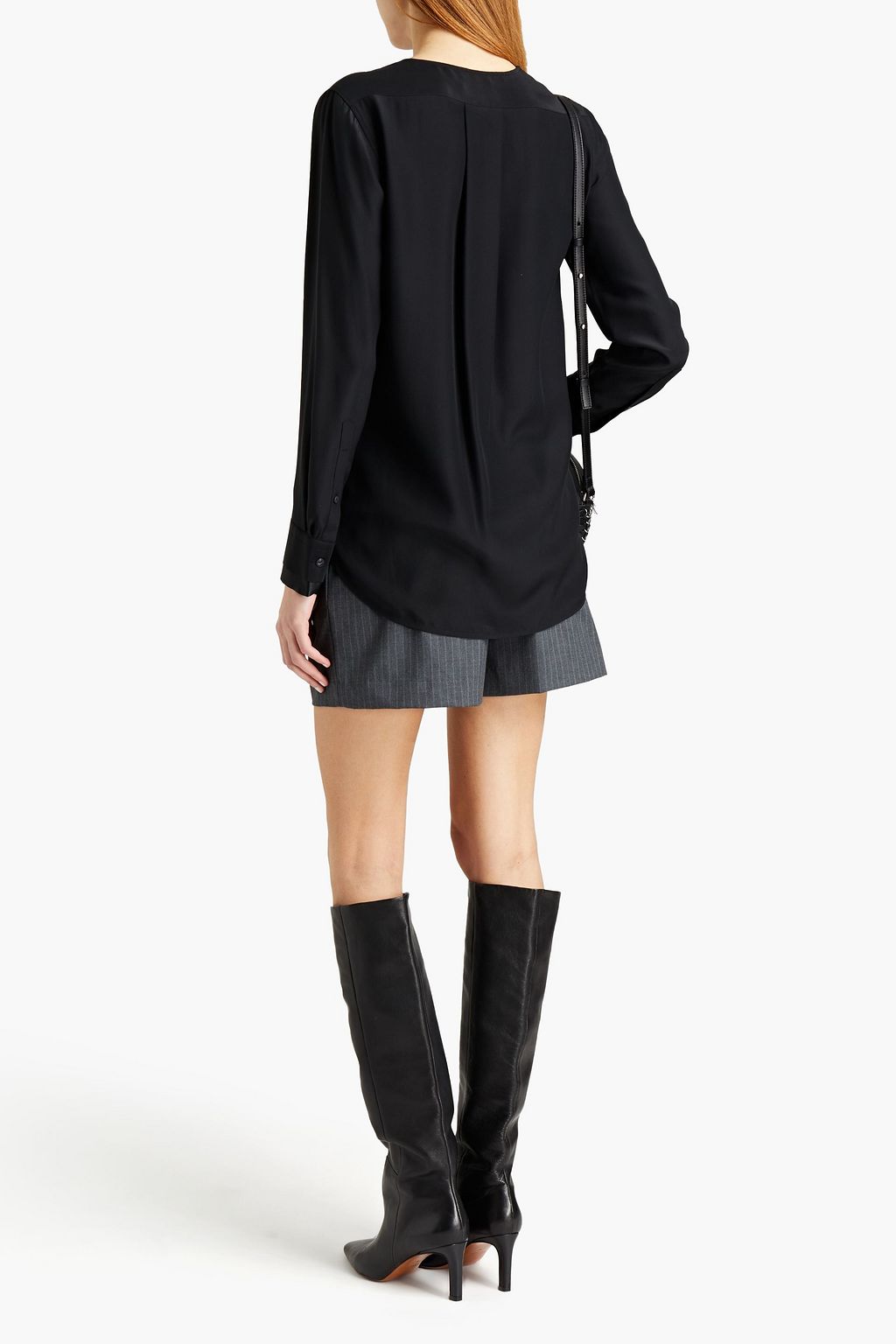 RAG & BONE Victor wrap-effect silk-satin crepe blouse