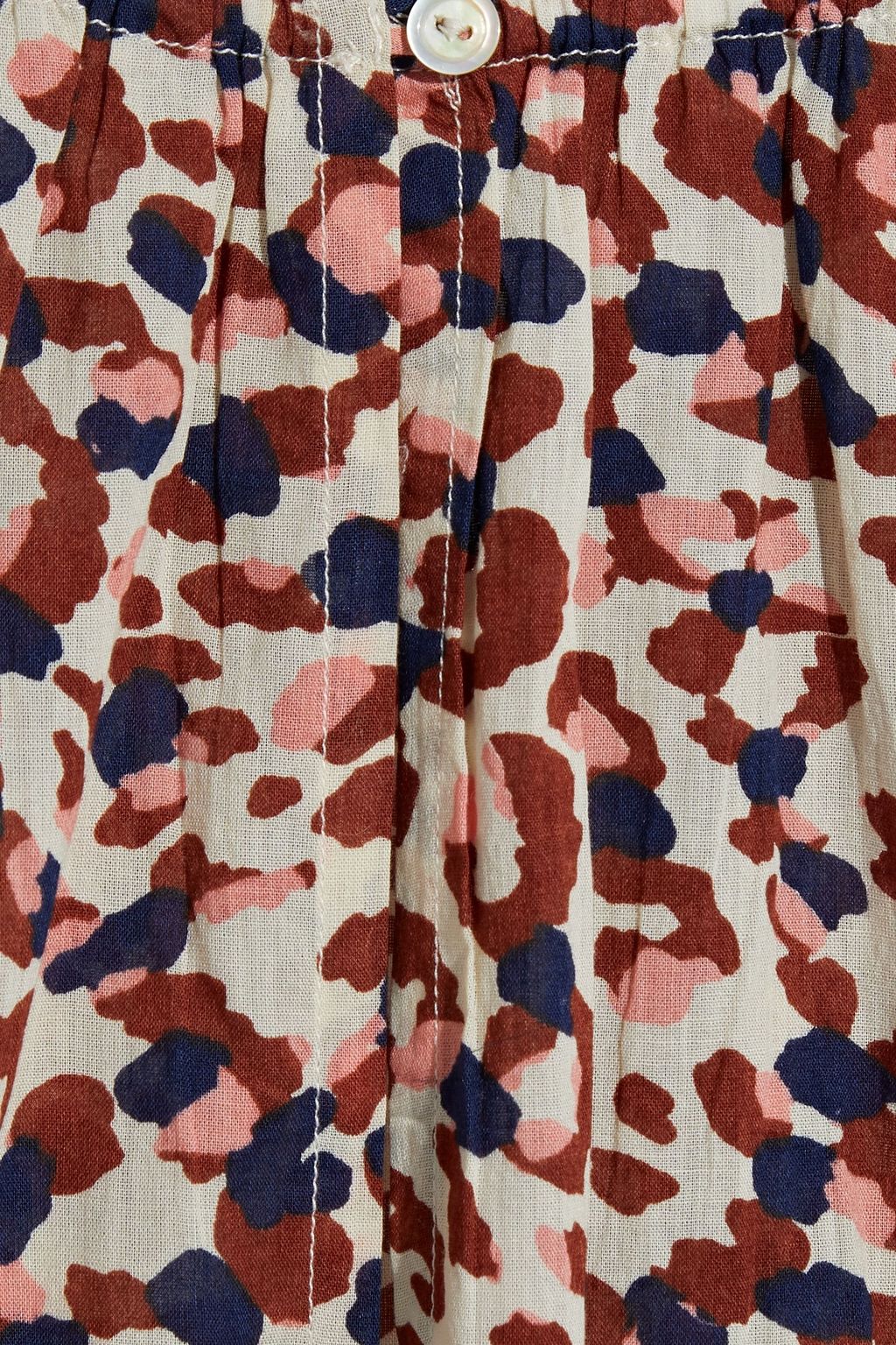VELVET BY GRAHAM & SPENCER Gathered floral-print cotton top