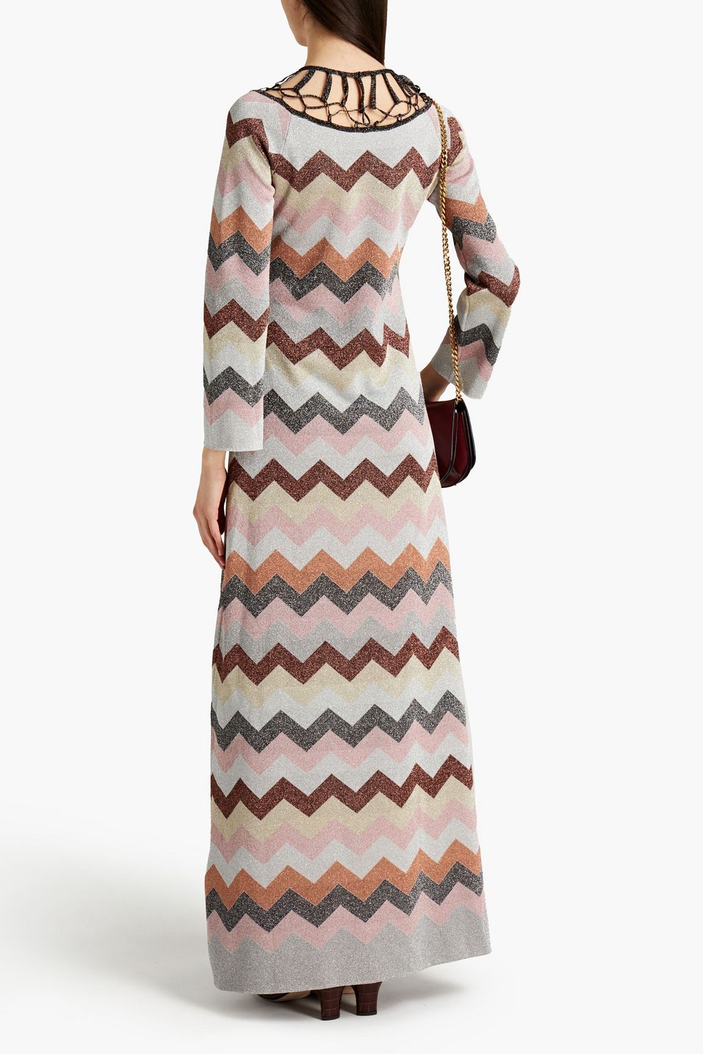 MISSONI Metallic intarsia-knit maxi dress