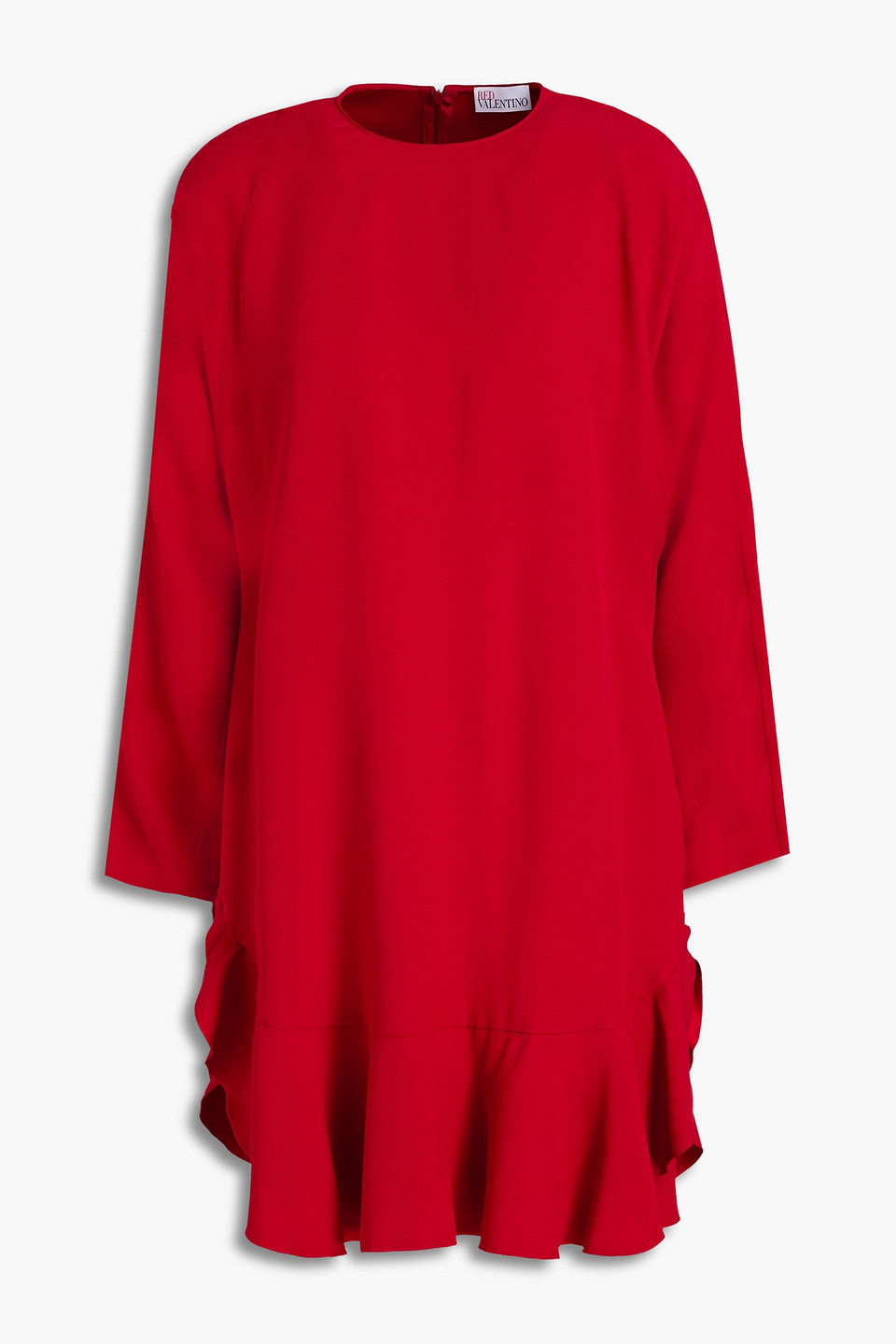 Redvalentino Woman Ruffled Crepe Mini Dress Red Size 38