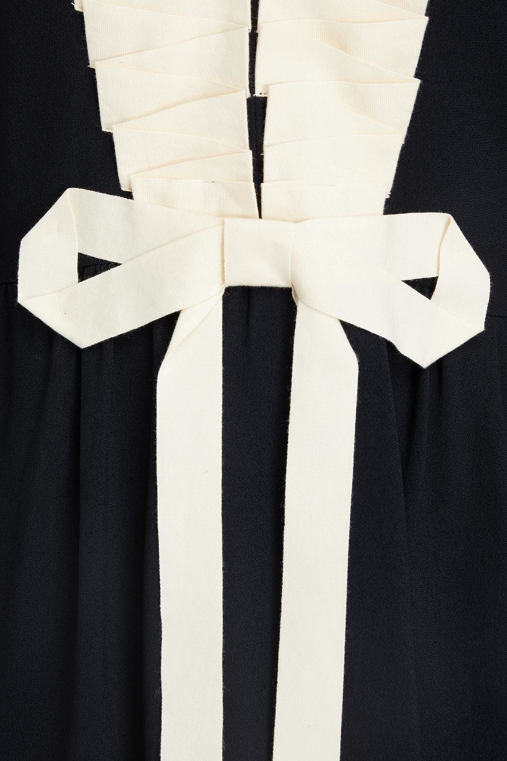 REDVALENTINO Pleated two-tone crepe mini dress