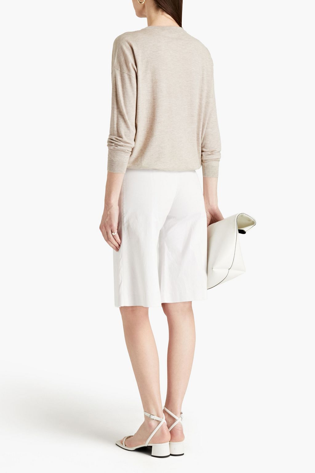 BRUNELLO CUCINELLI ビーズ付き メランジニット セーター