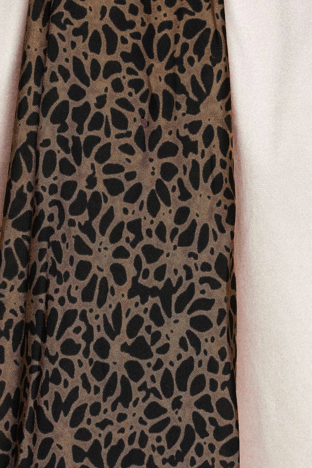 BRUNELLO CUCINELLI Tie-neck printed cotton-blend shirt