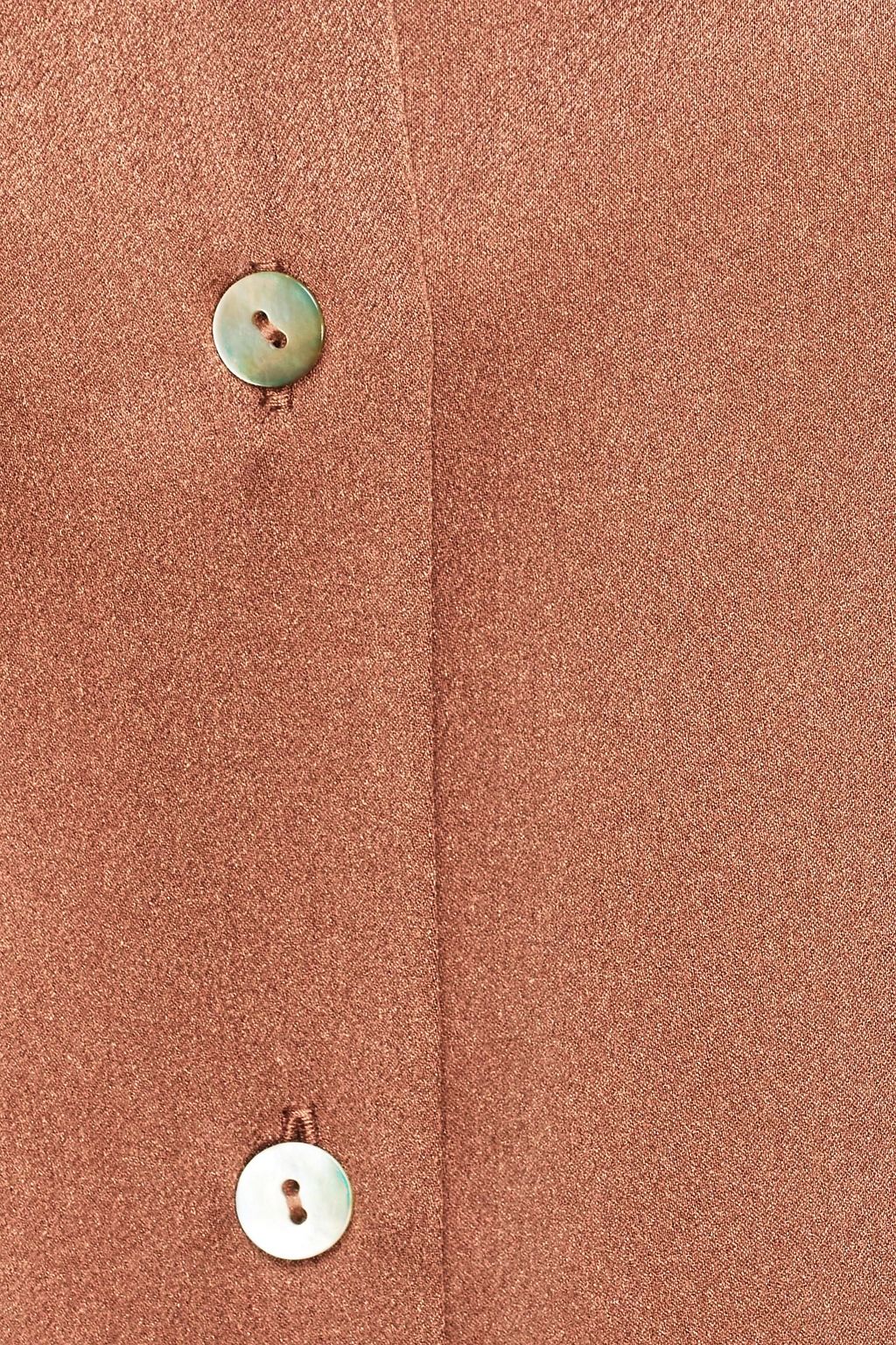 VINCE. Silk-satin crepe shirt