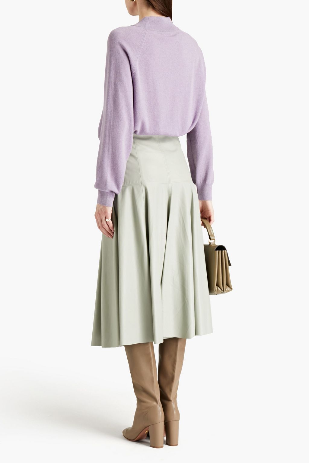 BRUNELLO CUCINELLI Bead-embellished cashmere turtleneck sweater