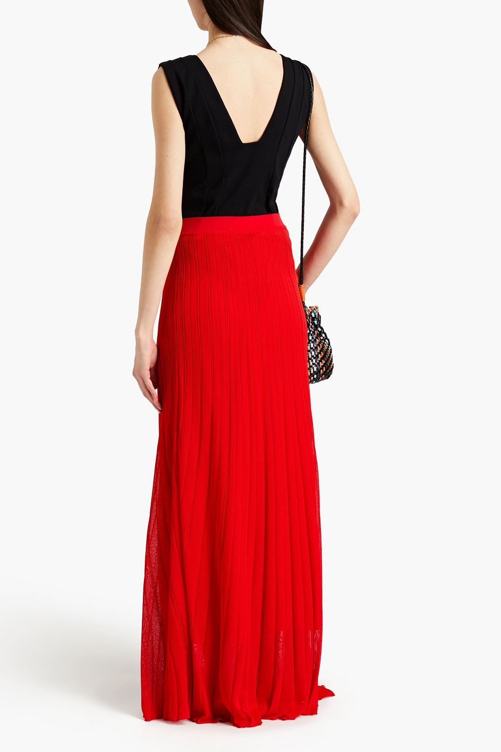 MISSONI Ribbed-knit maxi skirt