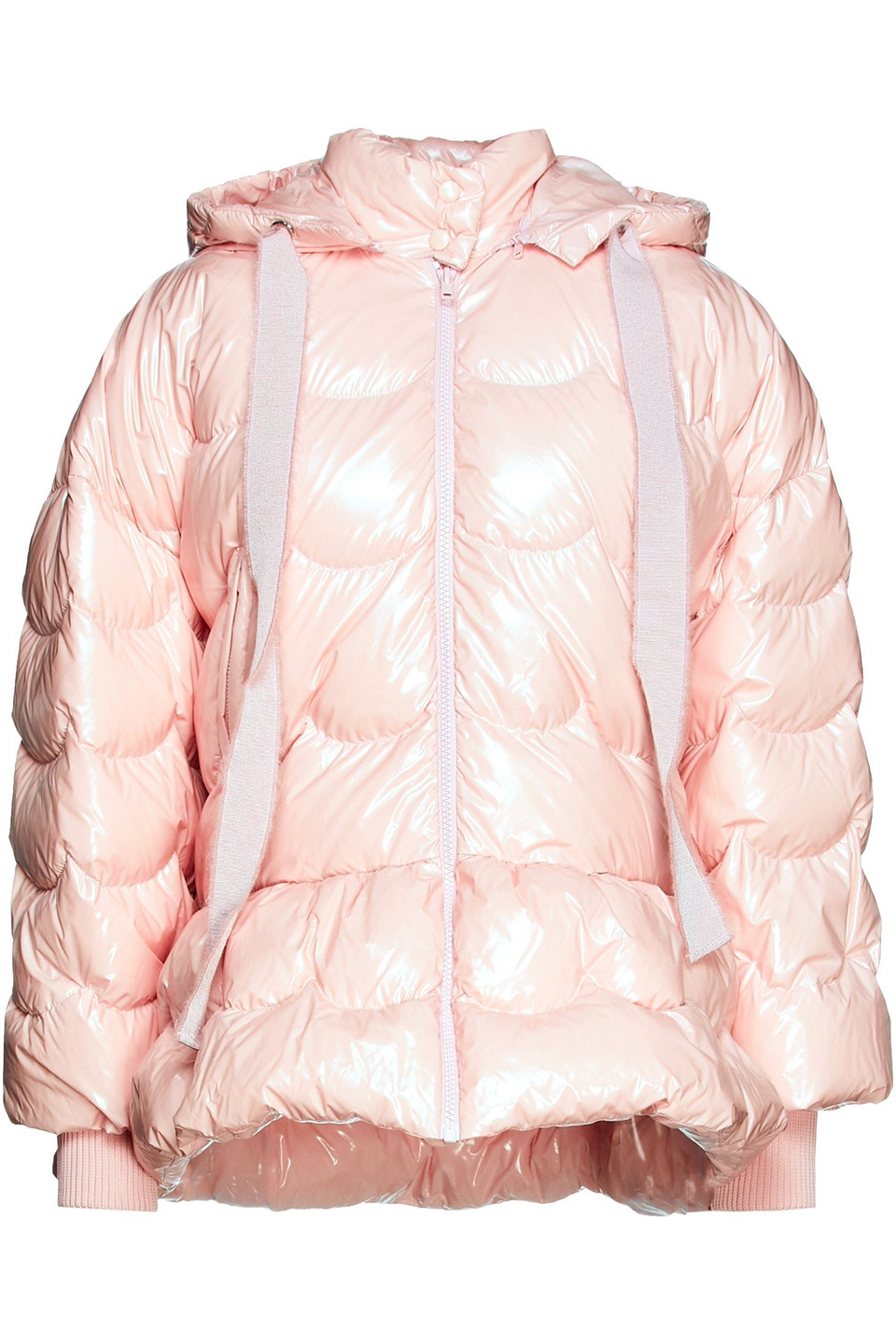 Redvalentino Woman Quilted Shell Hooded Down Jacket Baby Pink Size 42