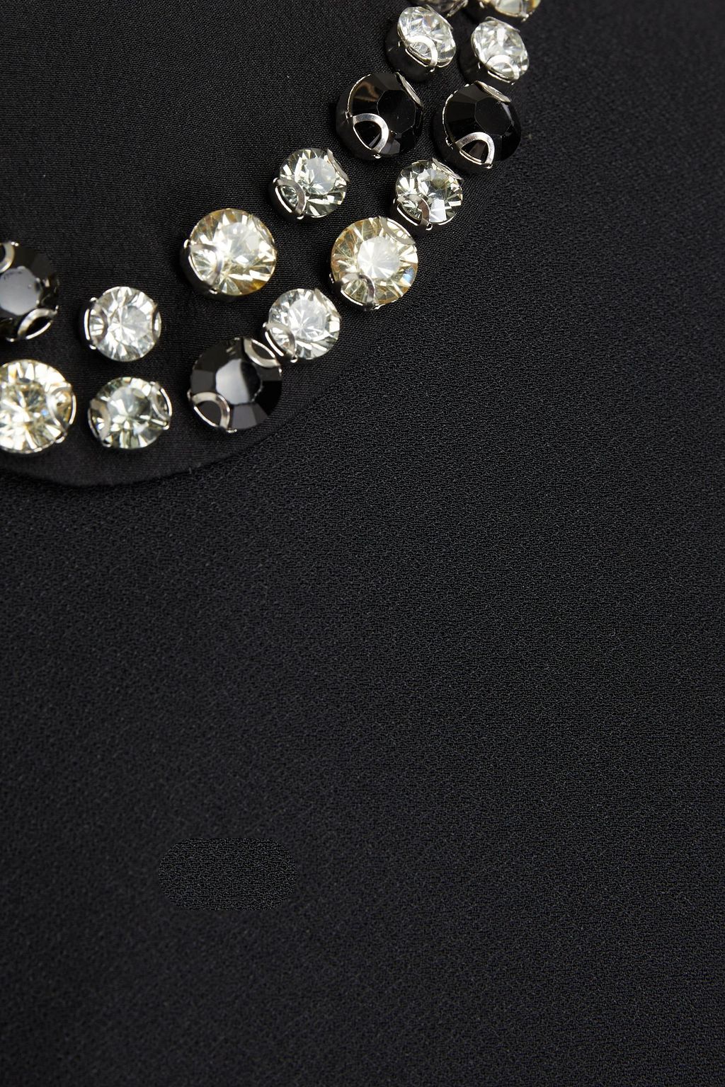REDVALENTINO Crystal-embellished satin-crepe blouse