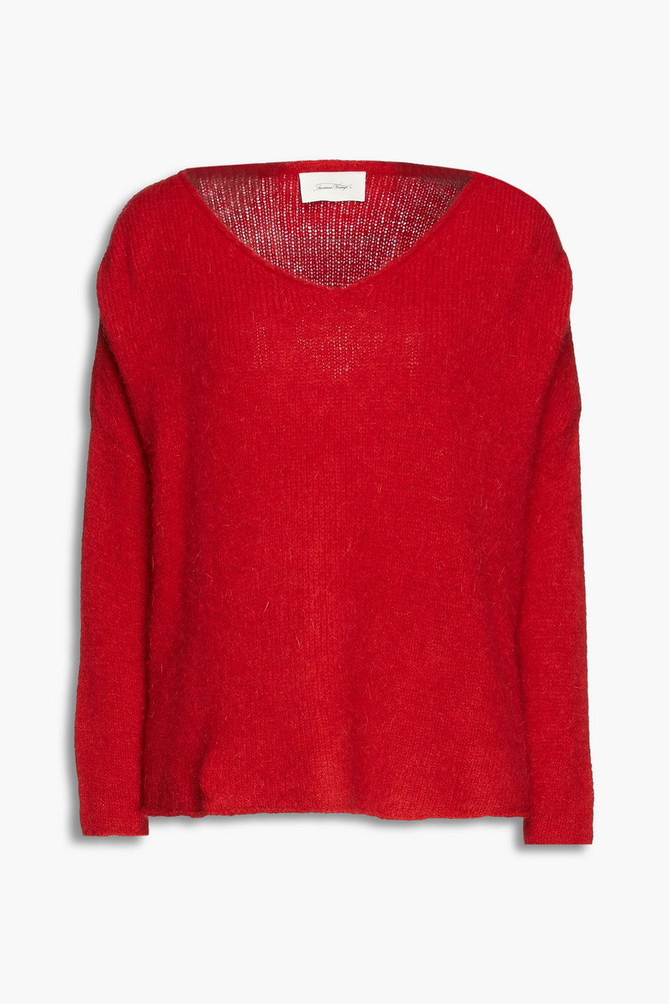 American Vintage Woman Oversized Knitted Sweater Red Size XS/S