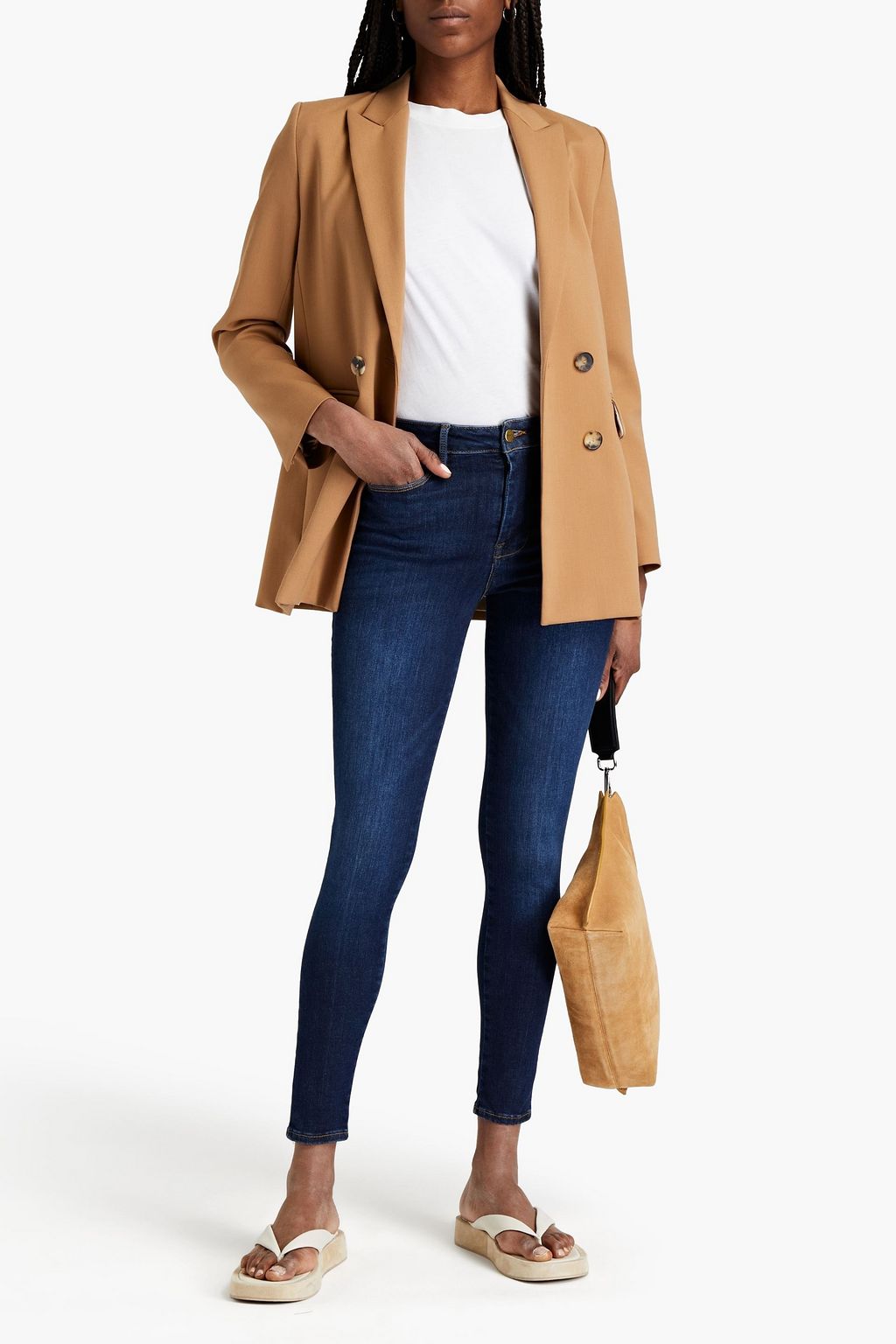 FRAME Le One mid-rise skinny jeans