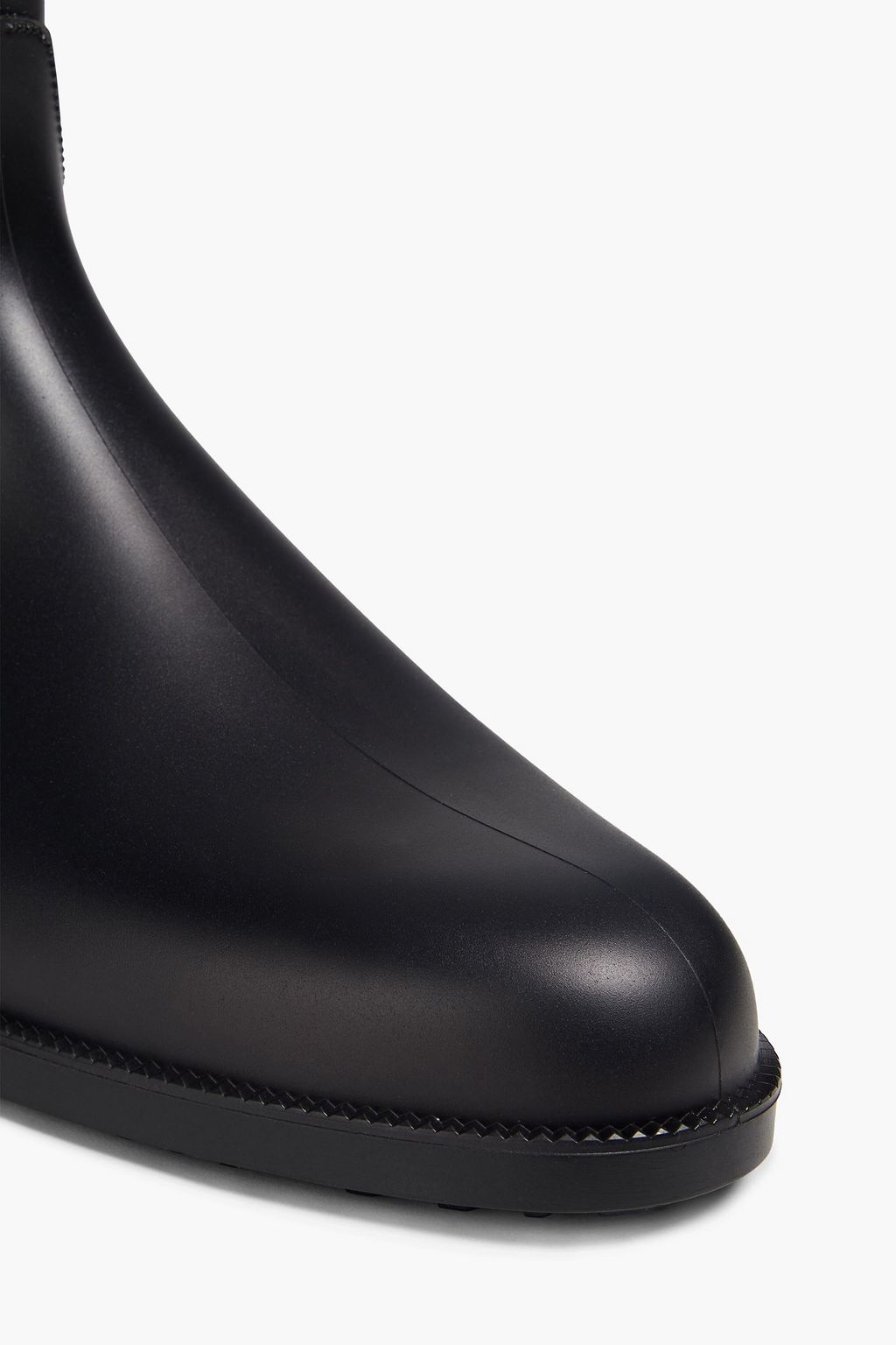 BRUNELLO CUCINELLI Bead-embellished leather-paneled rubber rain boots