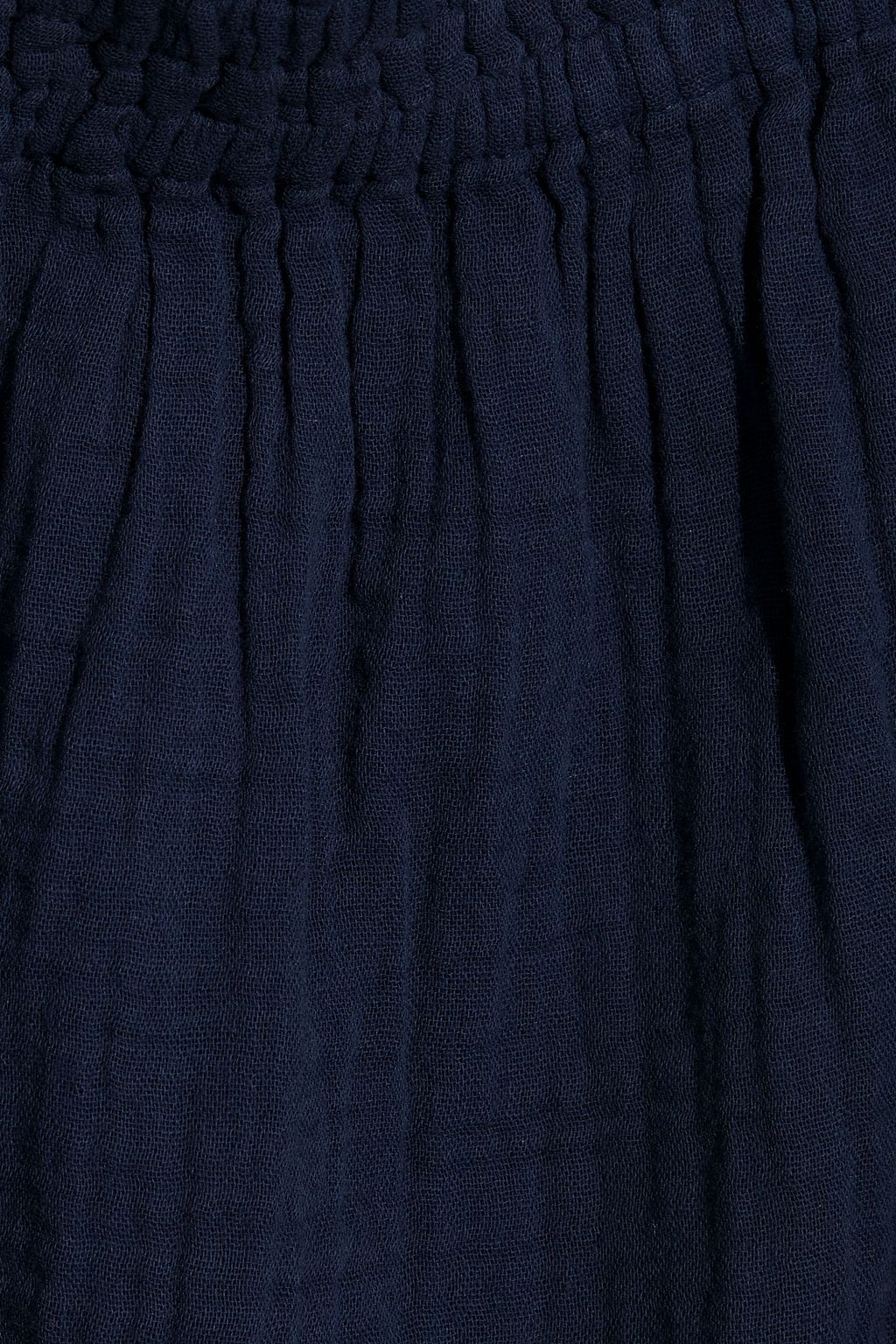 VELVET BY GRAHAM & SPENCER Off-the-shoulder frayed cotton-gauze top