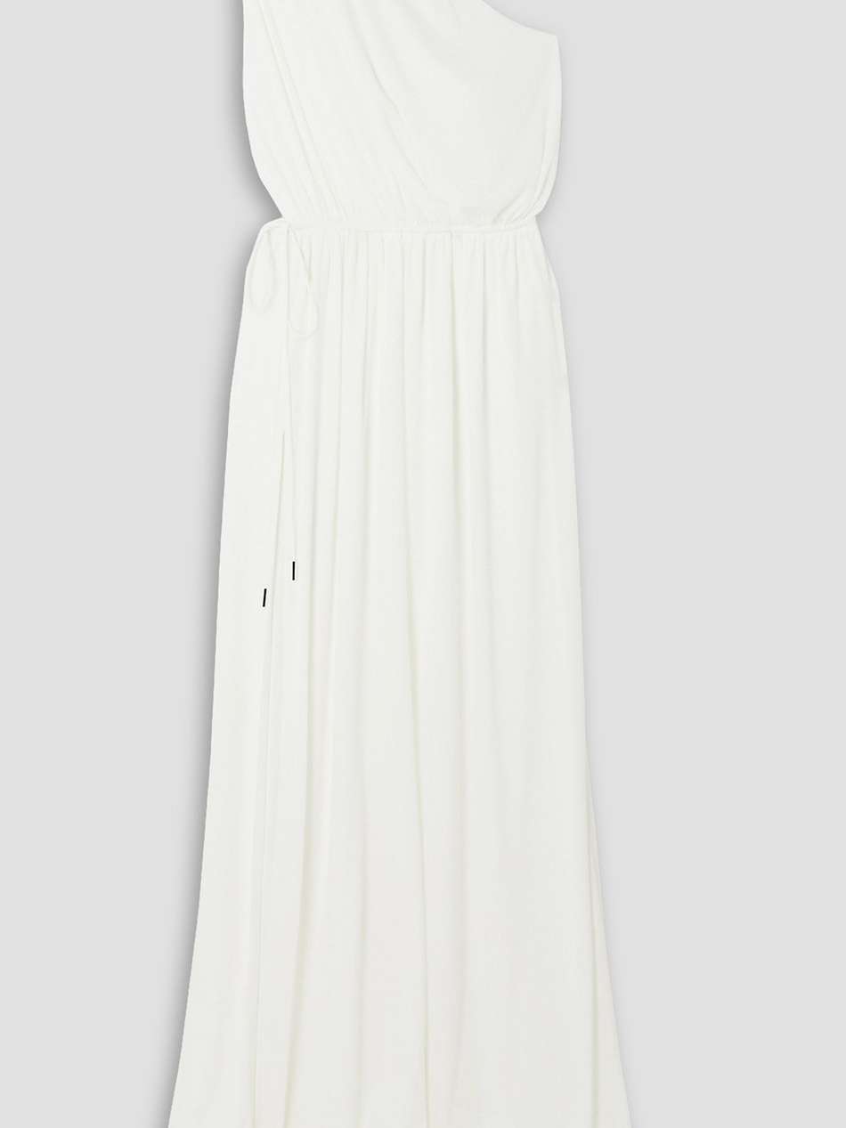 jackie one-shoulder draped jersey gown