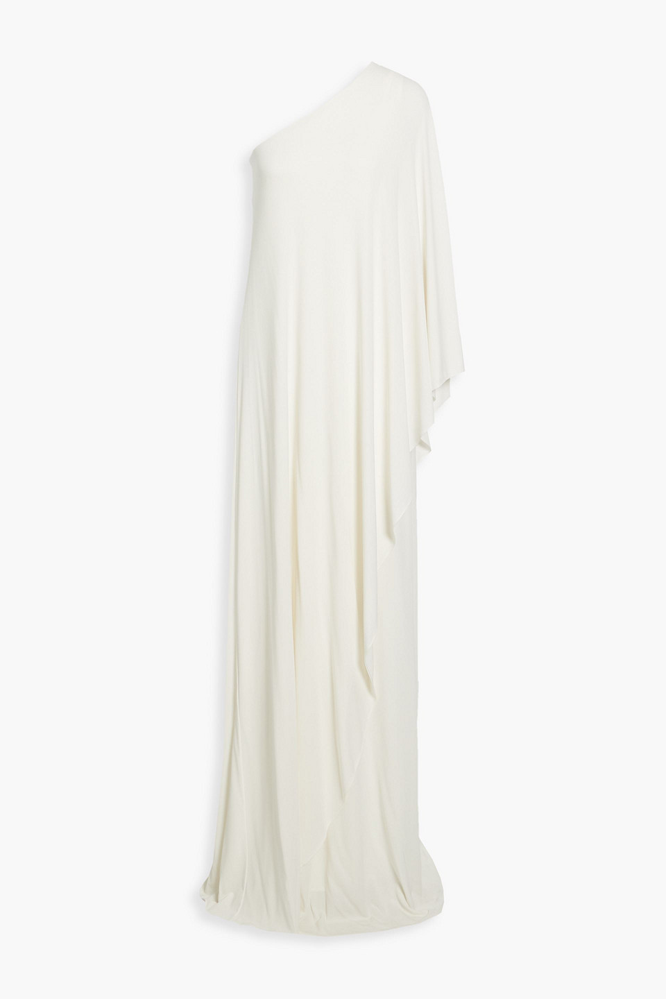 Halston Sylvie one-shoulder draped jersey gown