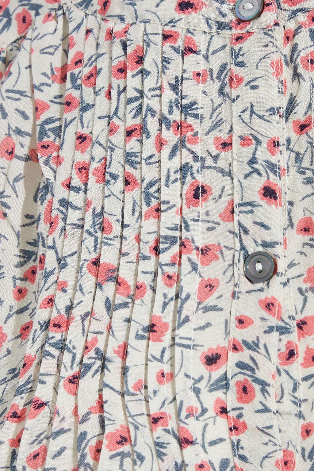 VELVET BY GRAHAM & SPENCER Jude pintucked cotton-blend voile top