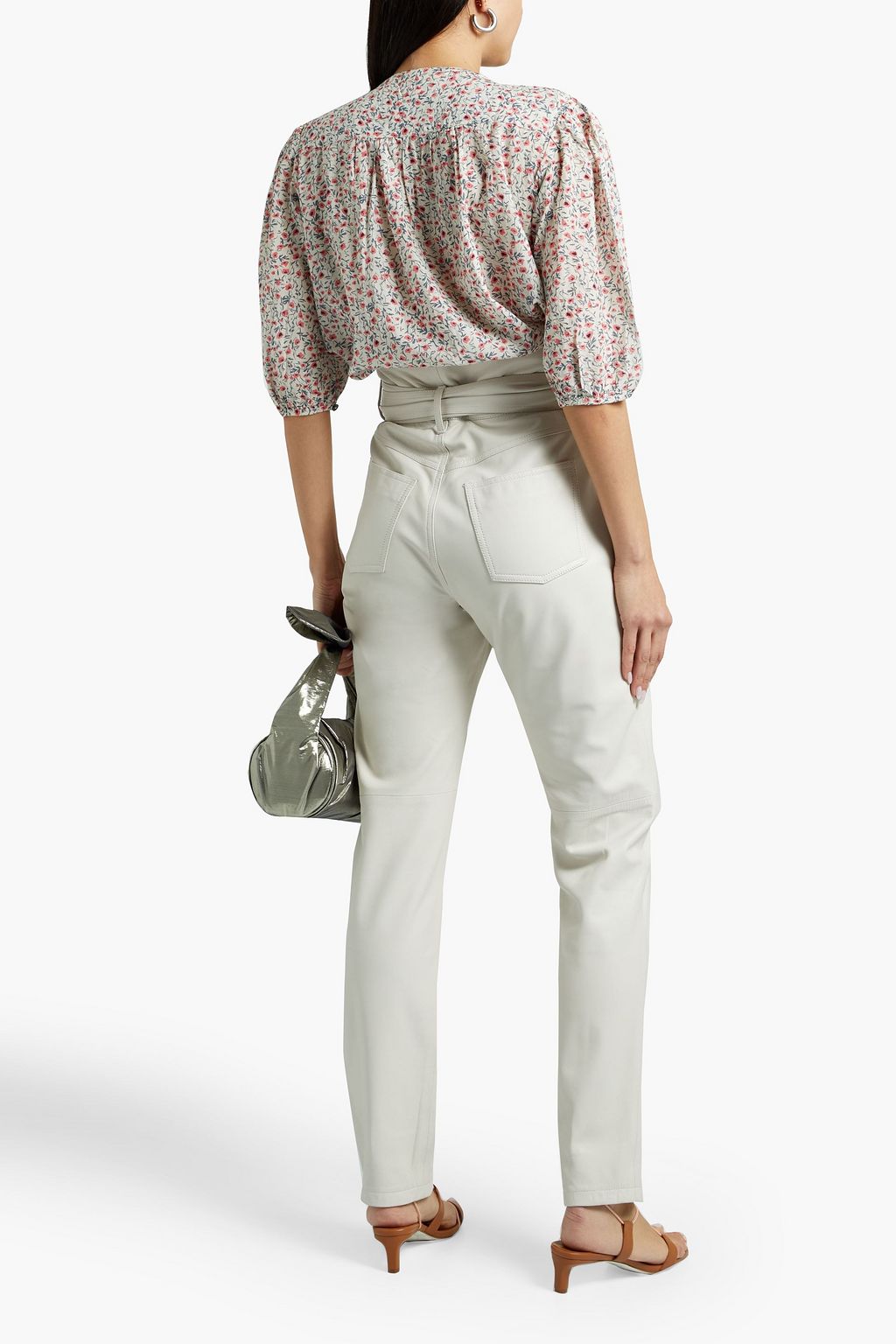 VELVET BY GRAHAM & SPENCER Jude pintucked cotton-blend voile top